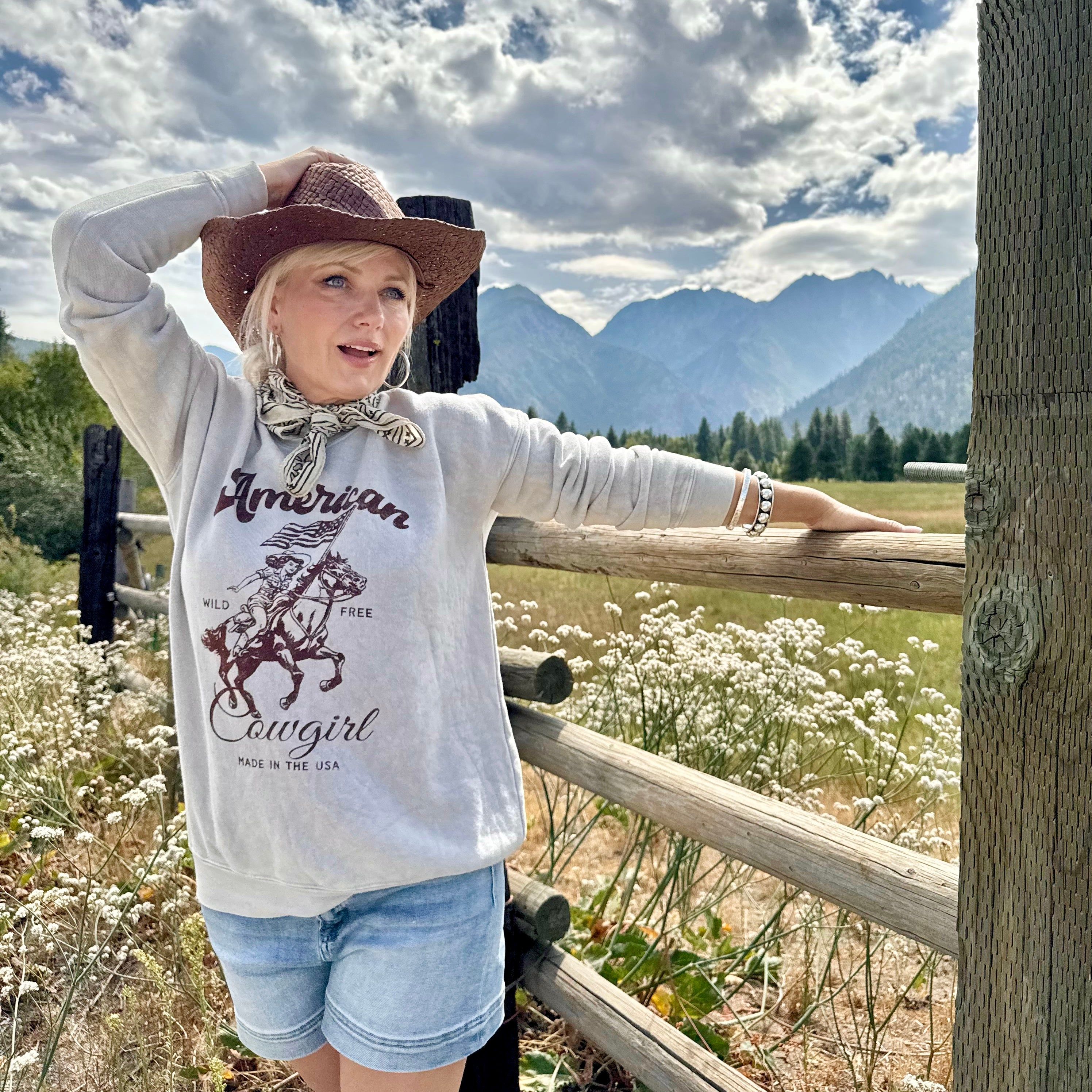 American Cowgirl Graphic Sweatshirt