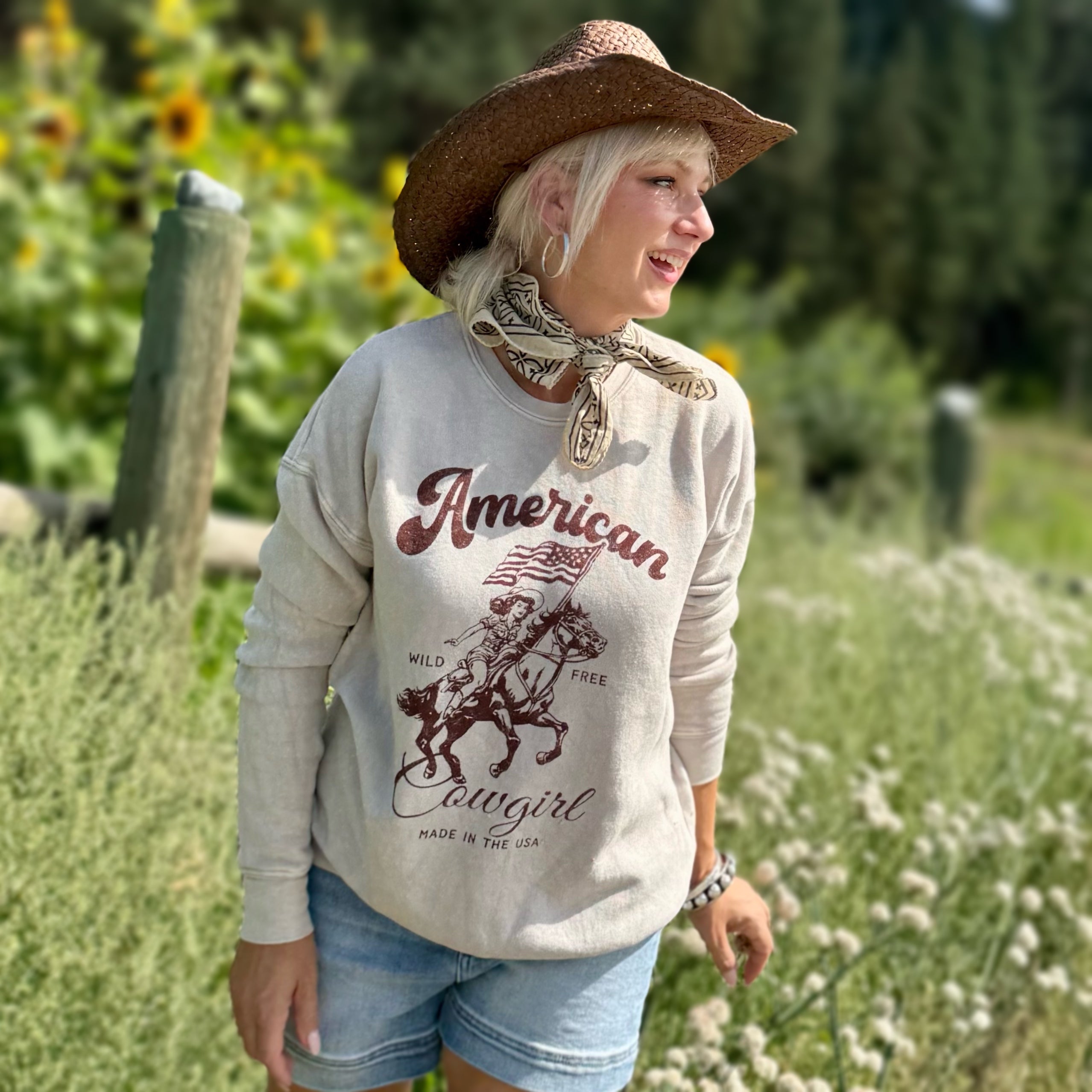 American Cowgirl Graphic Sweatshirt