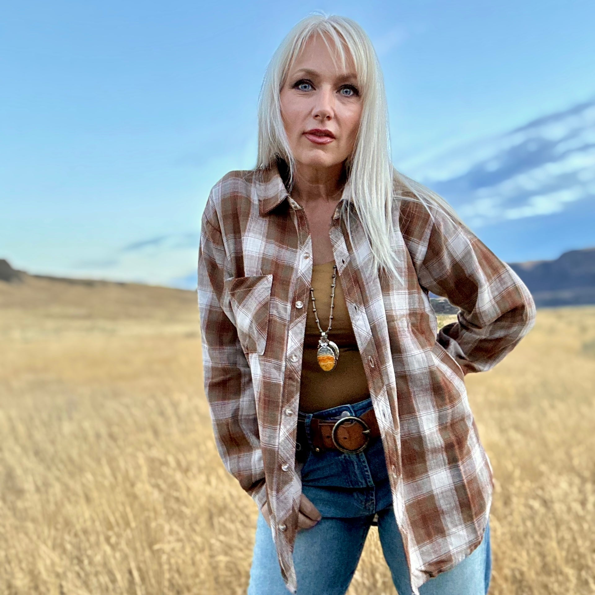 Hadley Flannel Shirt (Brown)