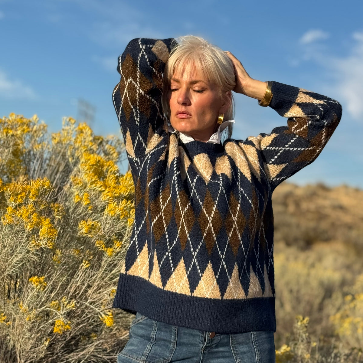 High Desert Argyle Sweater