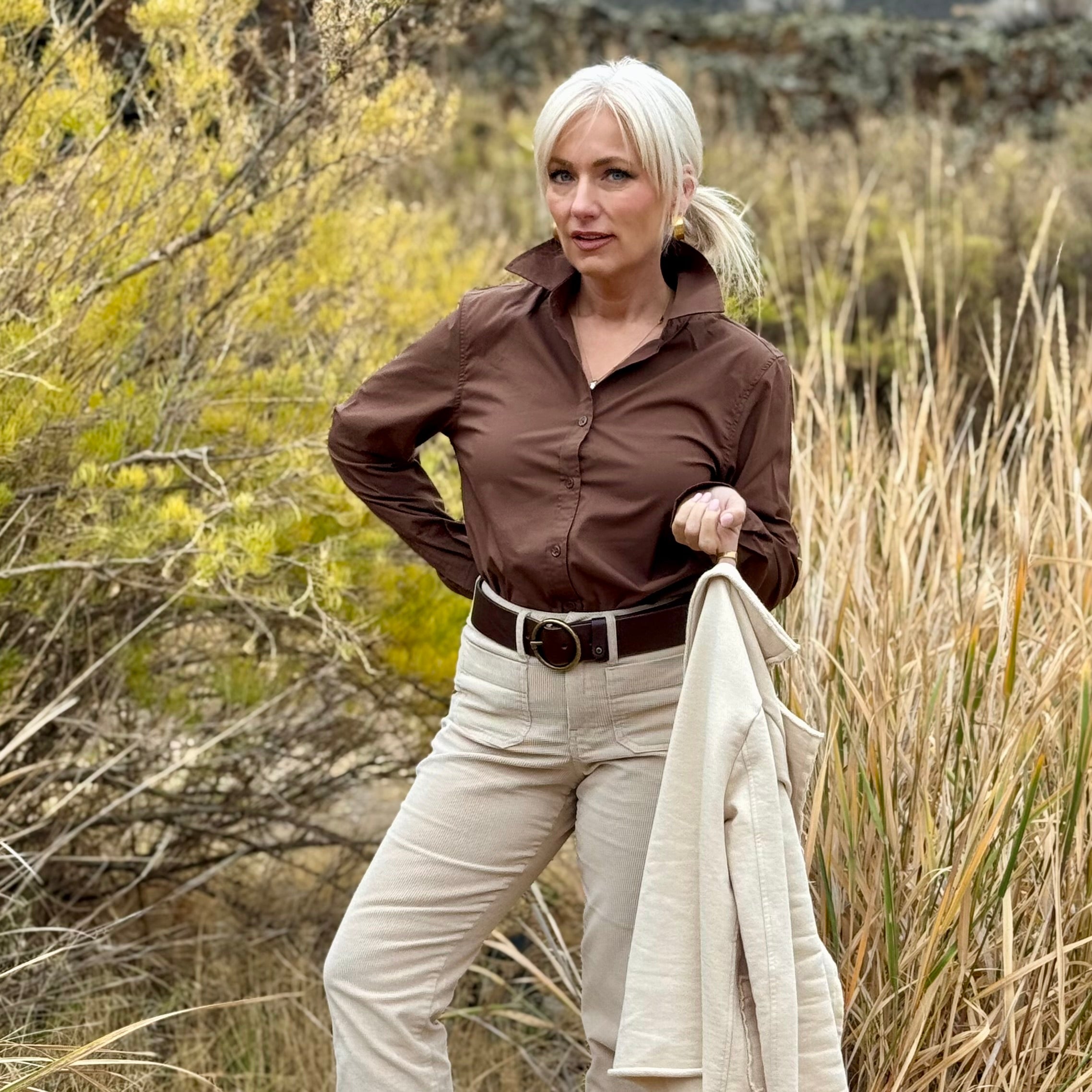 DESERT TRAVELER WRINKLE RESISTANT SHIRT Bark