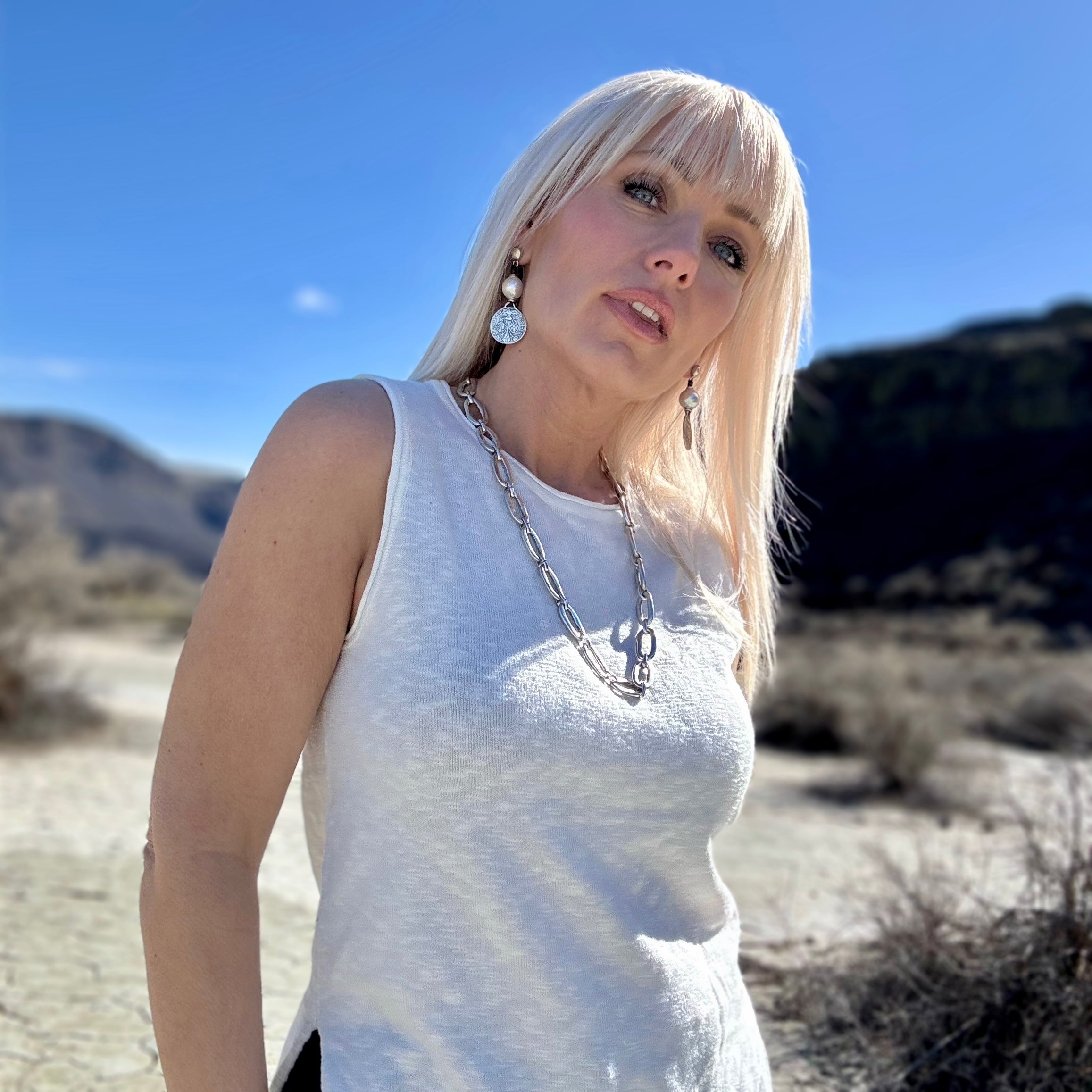 Sun Wash Slub Knit Tank Ivory