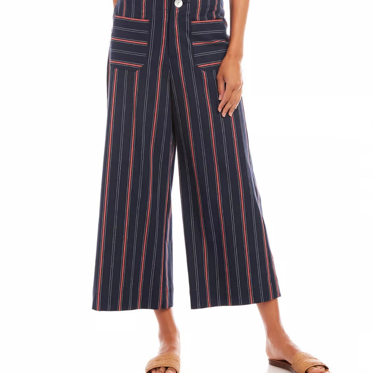Carmen Stripe Cropped Wide Leg Pants