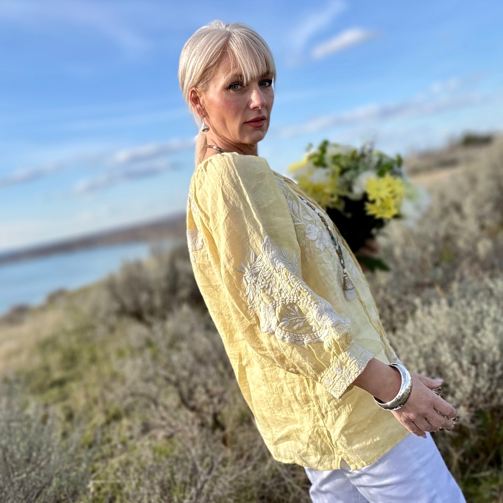 Maven Buttercream Blouse