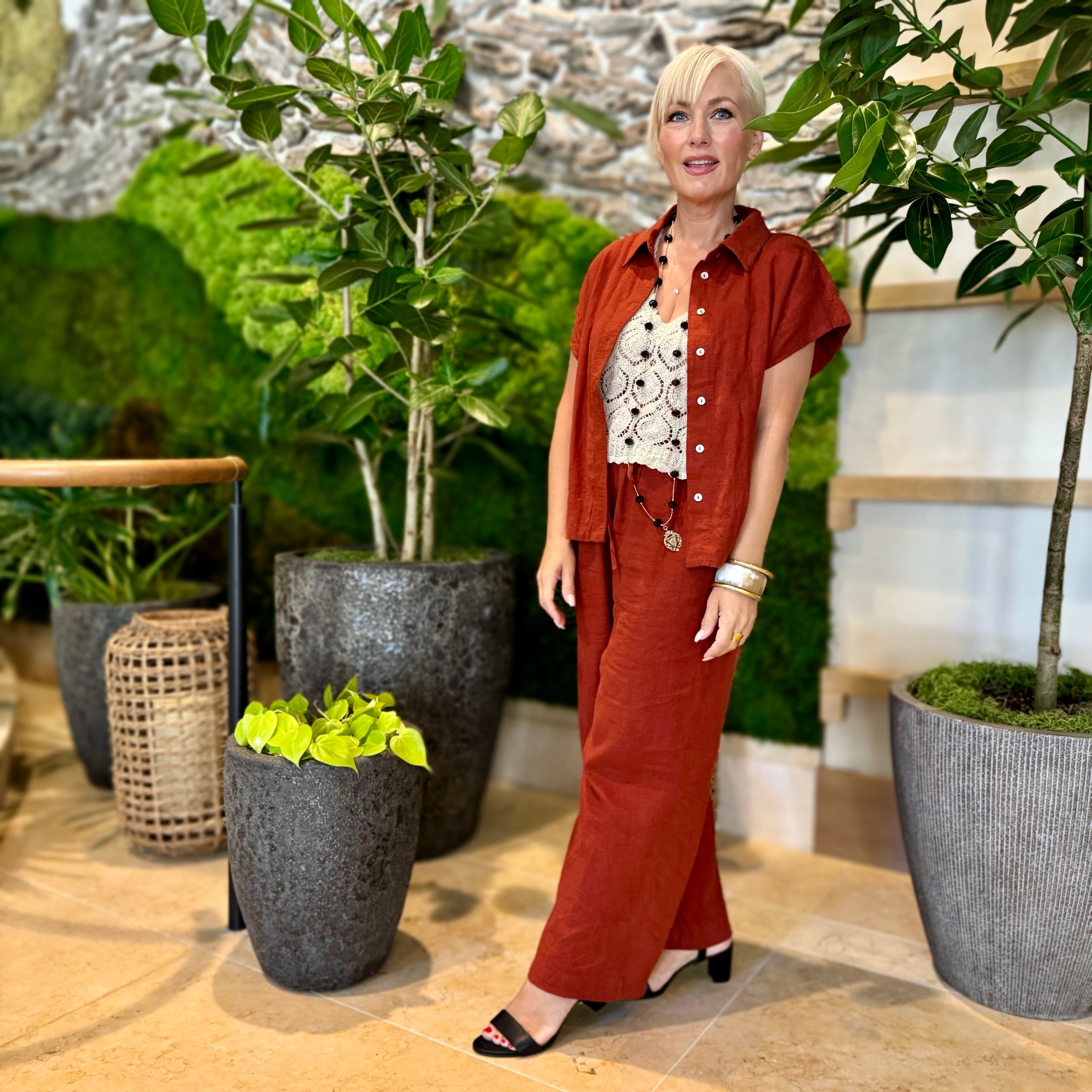 WENDY HENNA BROWN PANTS