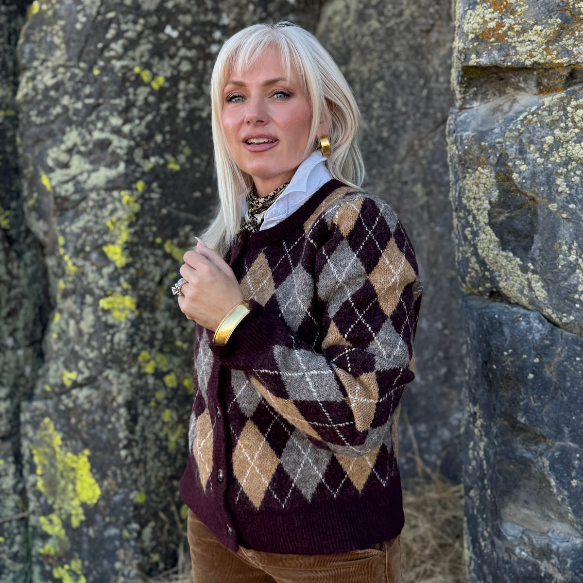 The Oxford Argyle Wool-Blend Cardigan