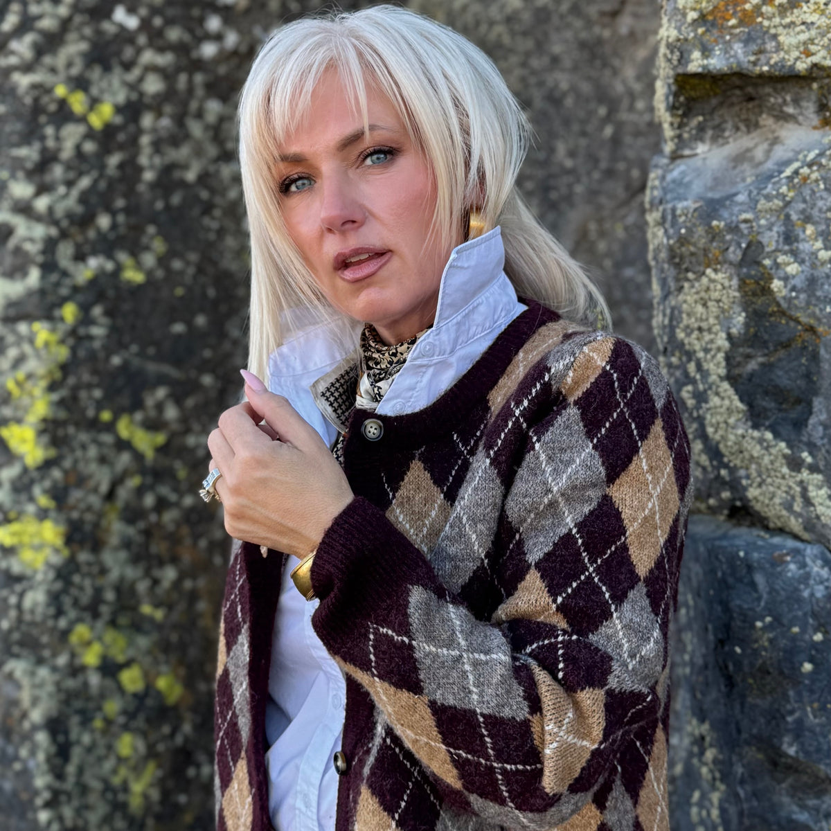 The Oxford Argyle Wool-Blend Cardigan