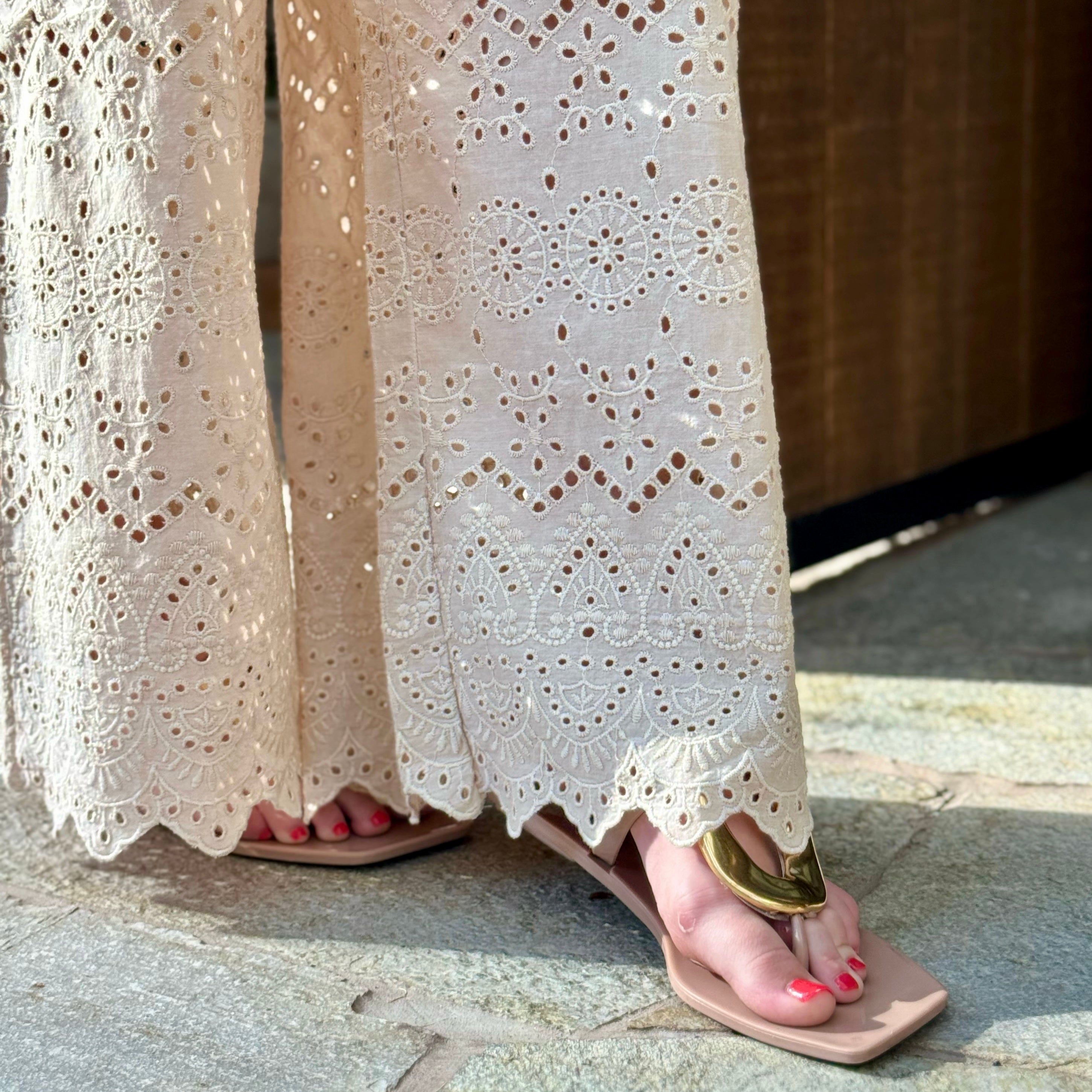 Joya Eyelet Drawstring Pant