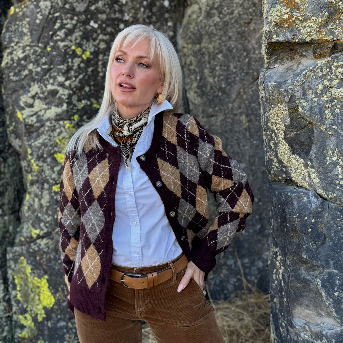 The Oxford Argyle Wool-Blend Cardigan
