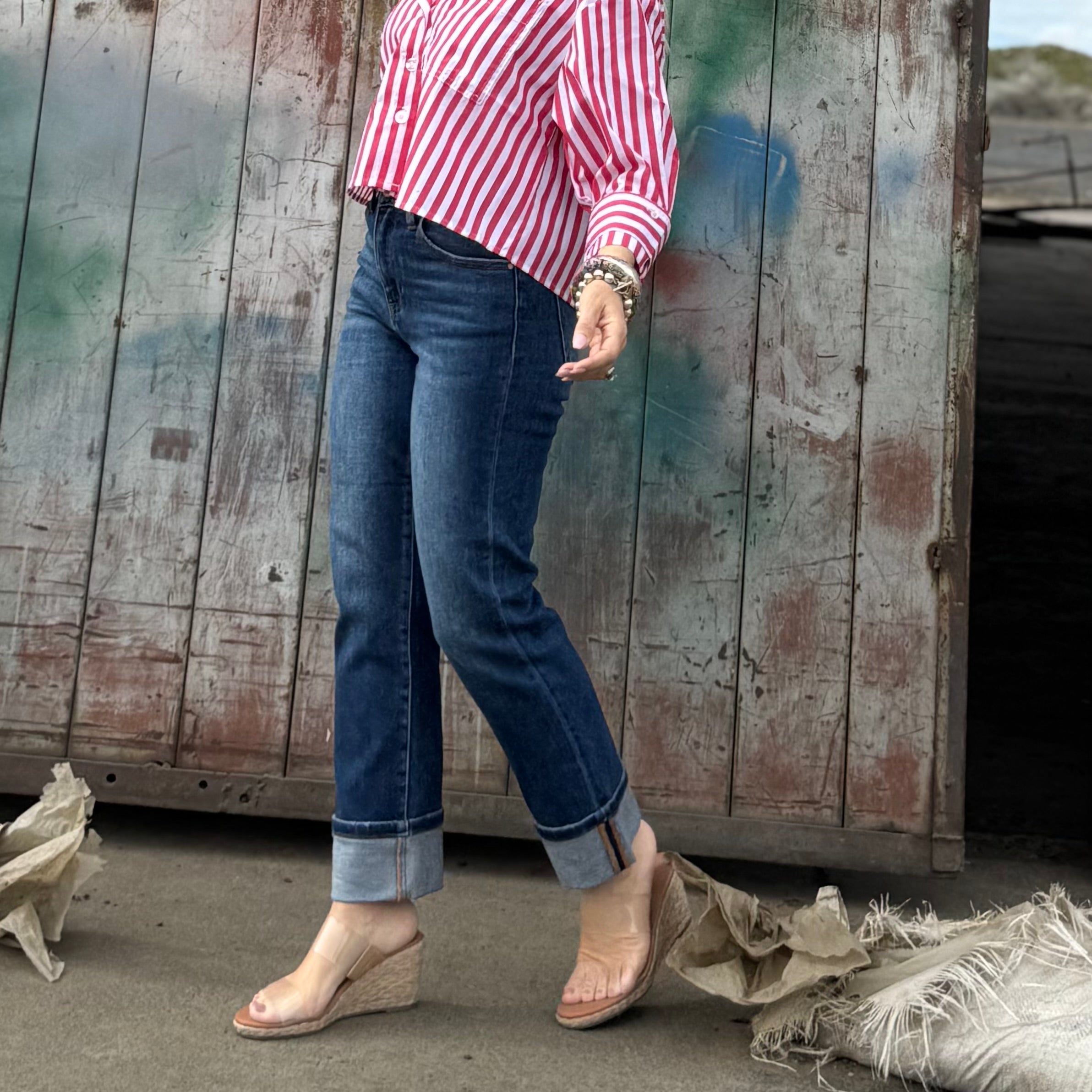 Easy Tide Cuffed Straight Jean