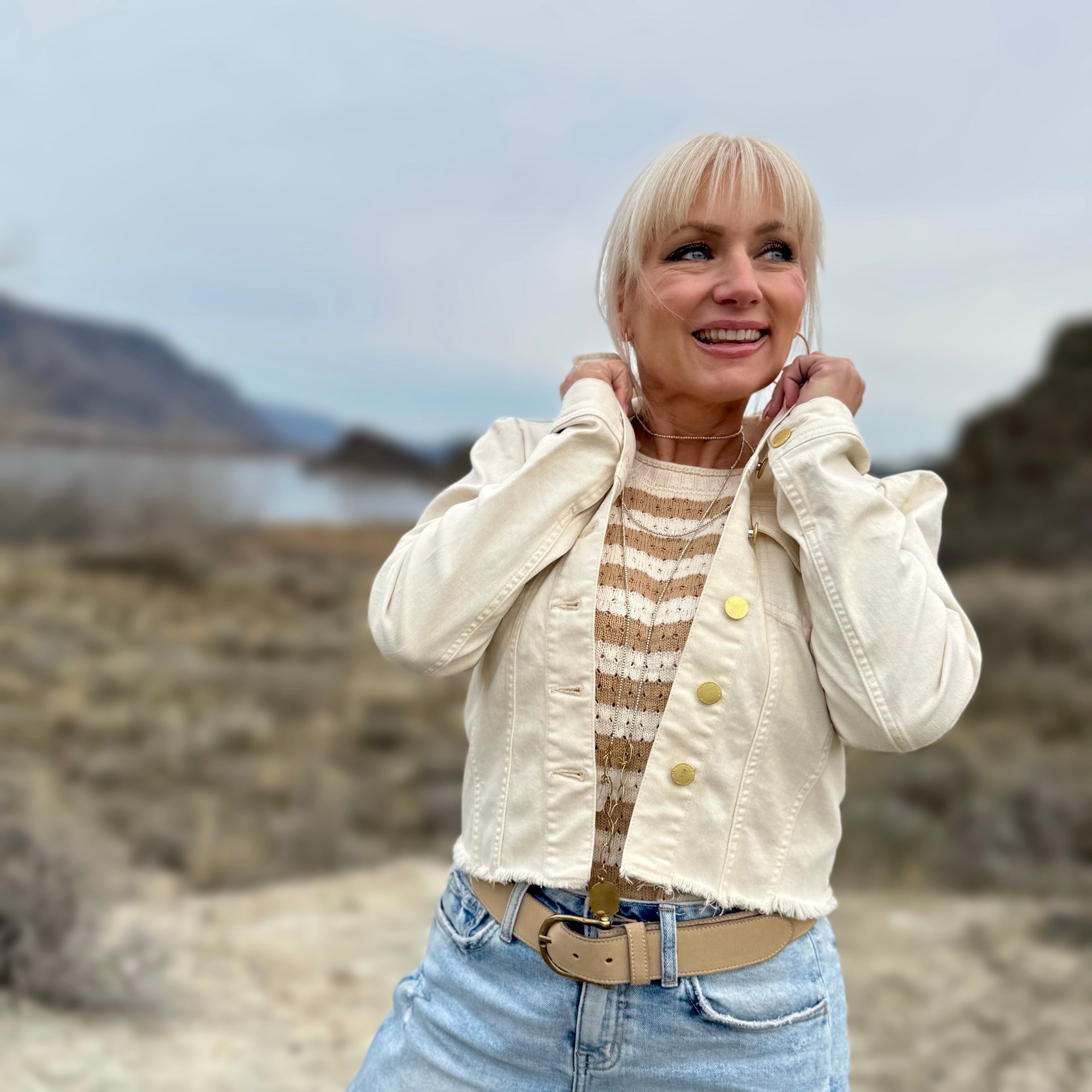 ROSELYN CUT OFF JACKET WHEAT