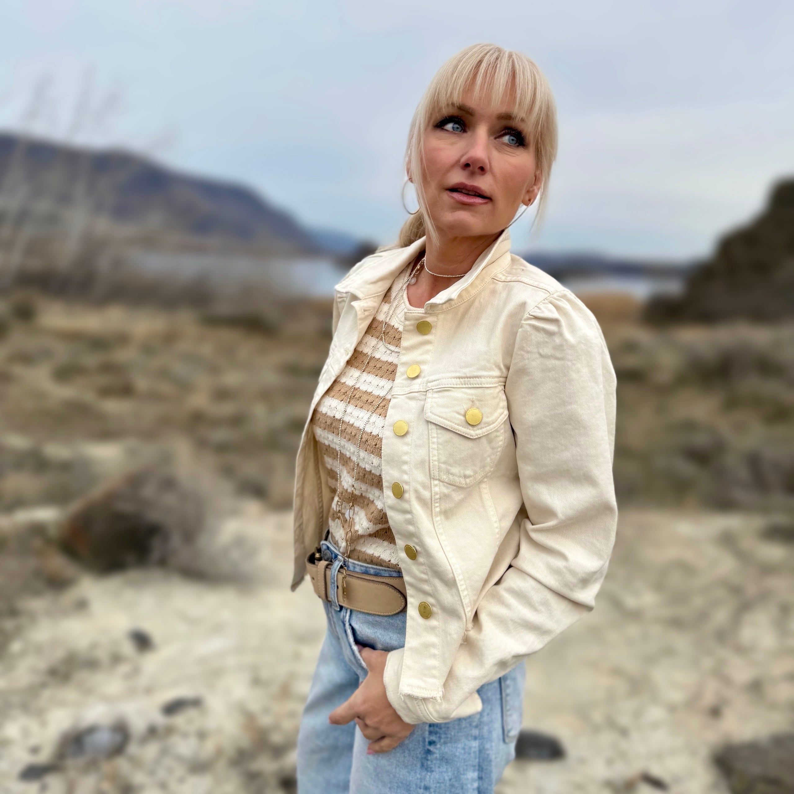 ROSELYN CUT OFF JACKET WHEAT