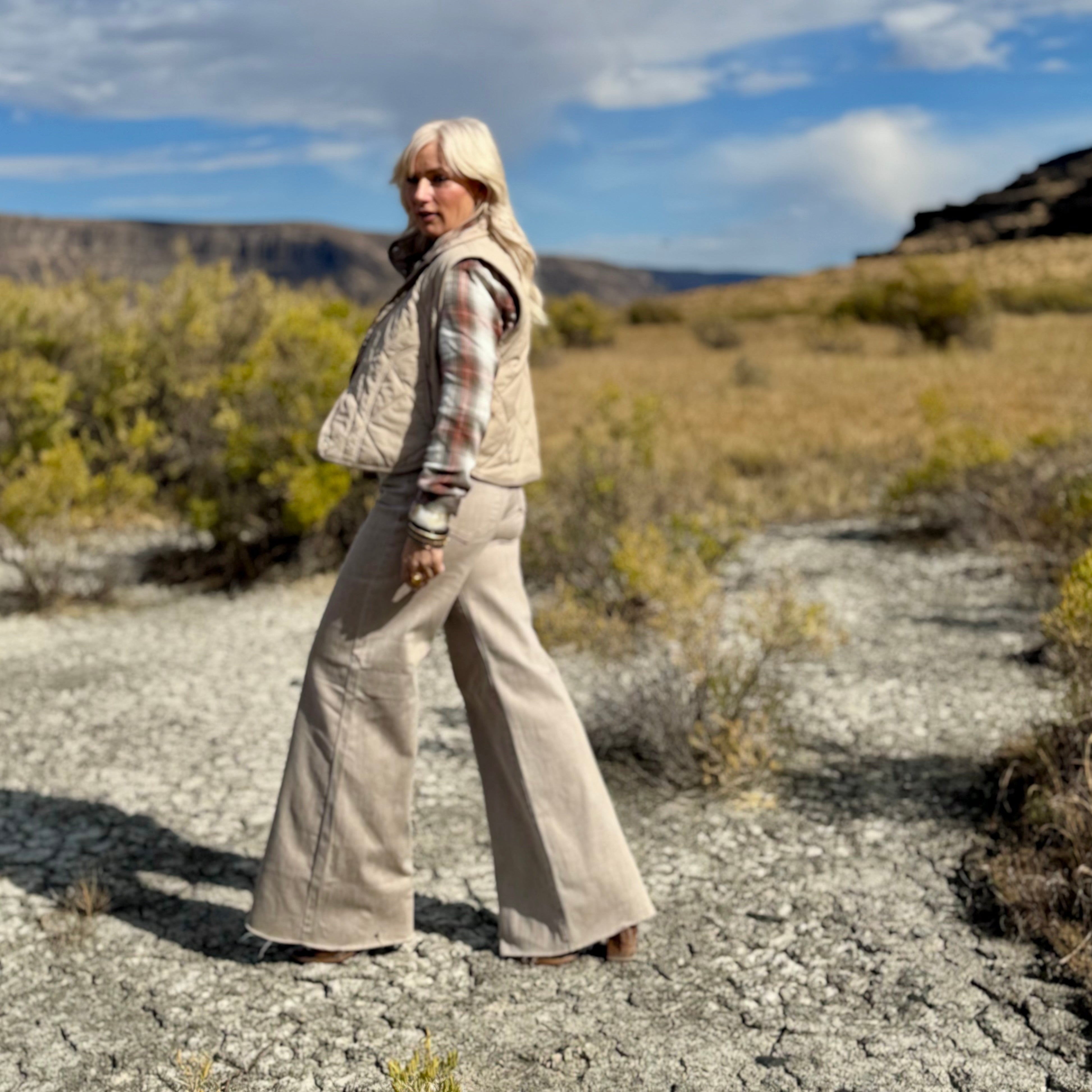 Mojave Shimmer Palazzo Jeans