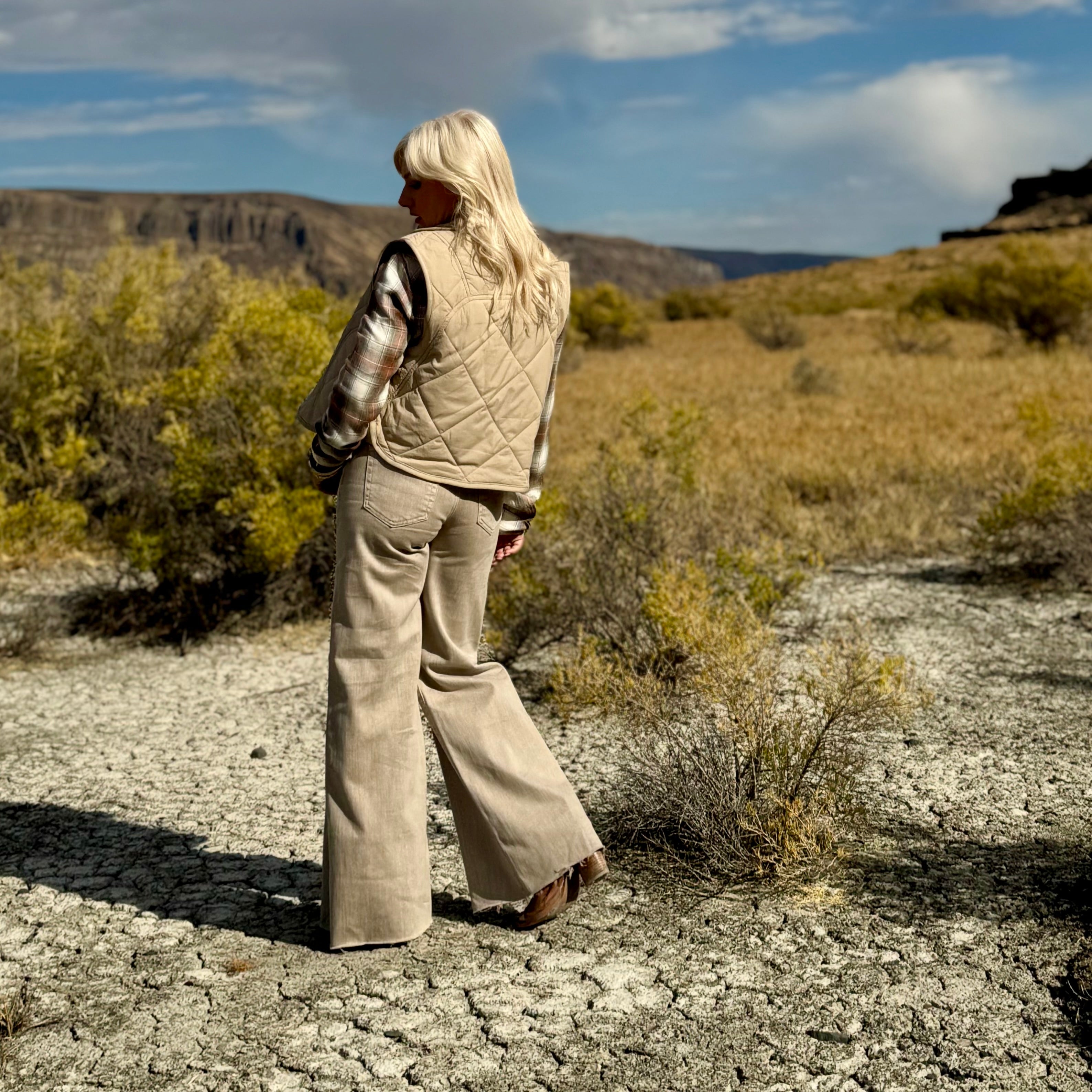 Mojave Shimmer Palazzo Jeans