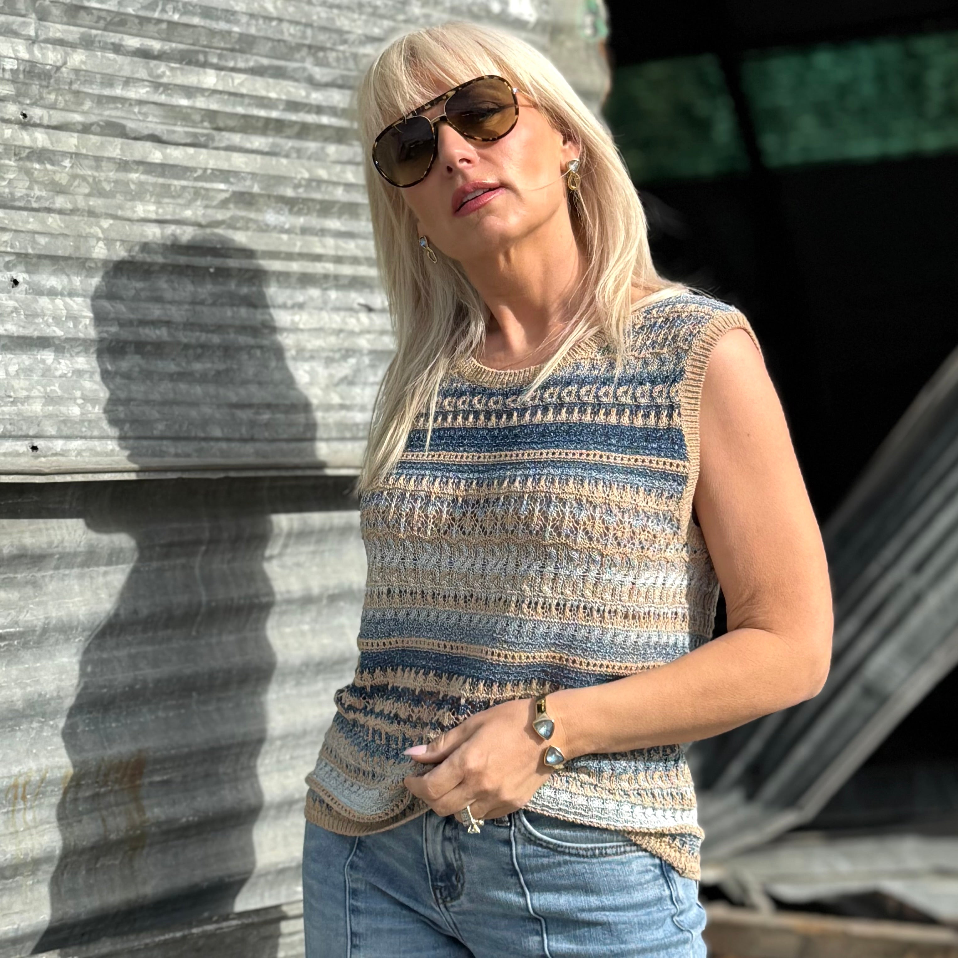 Sunwashed Canyon Knit Tank