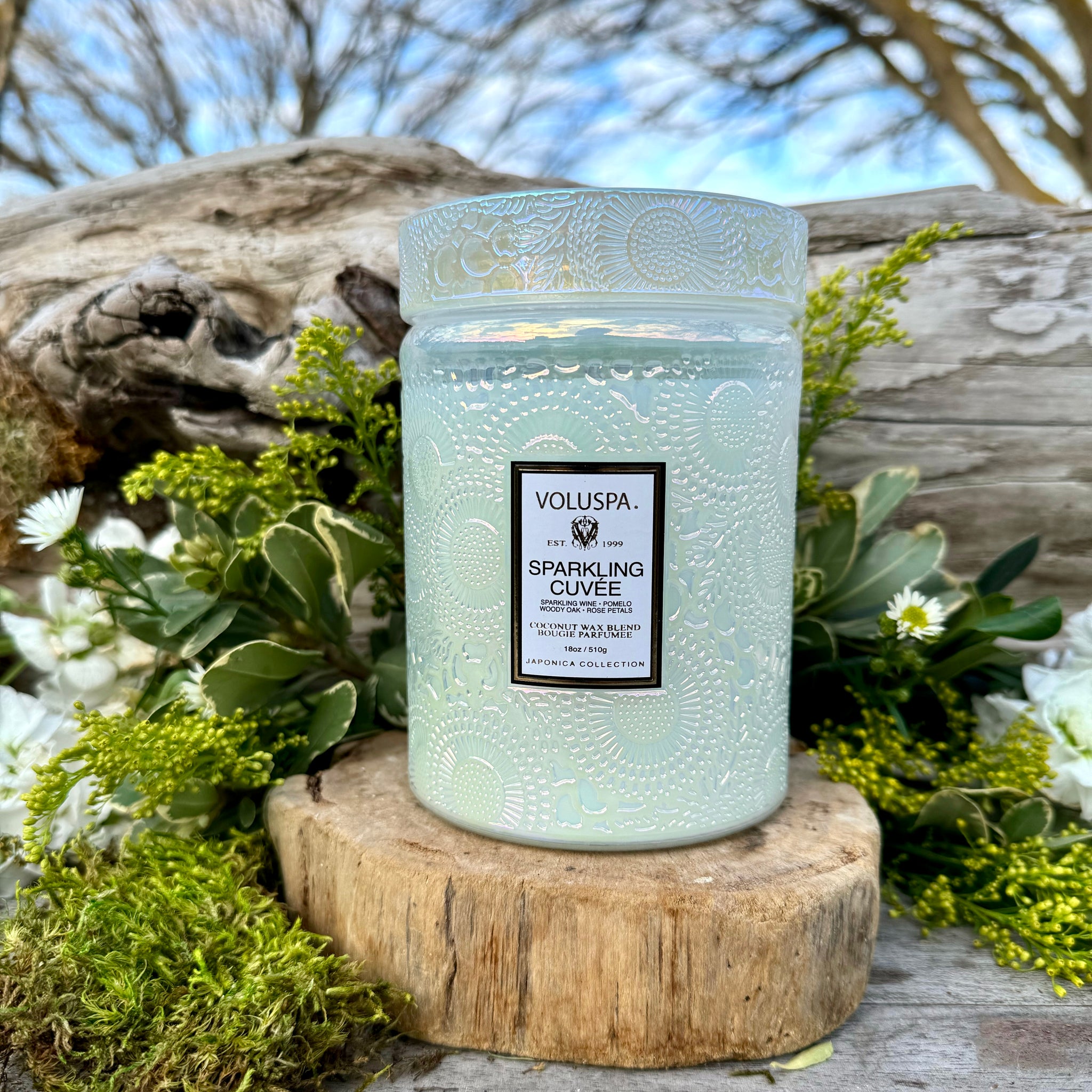 Sparkling Cuve Large Candle