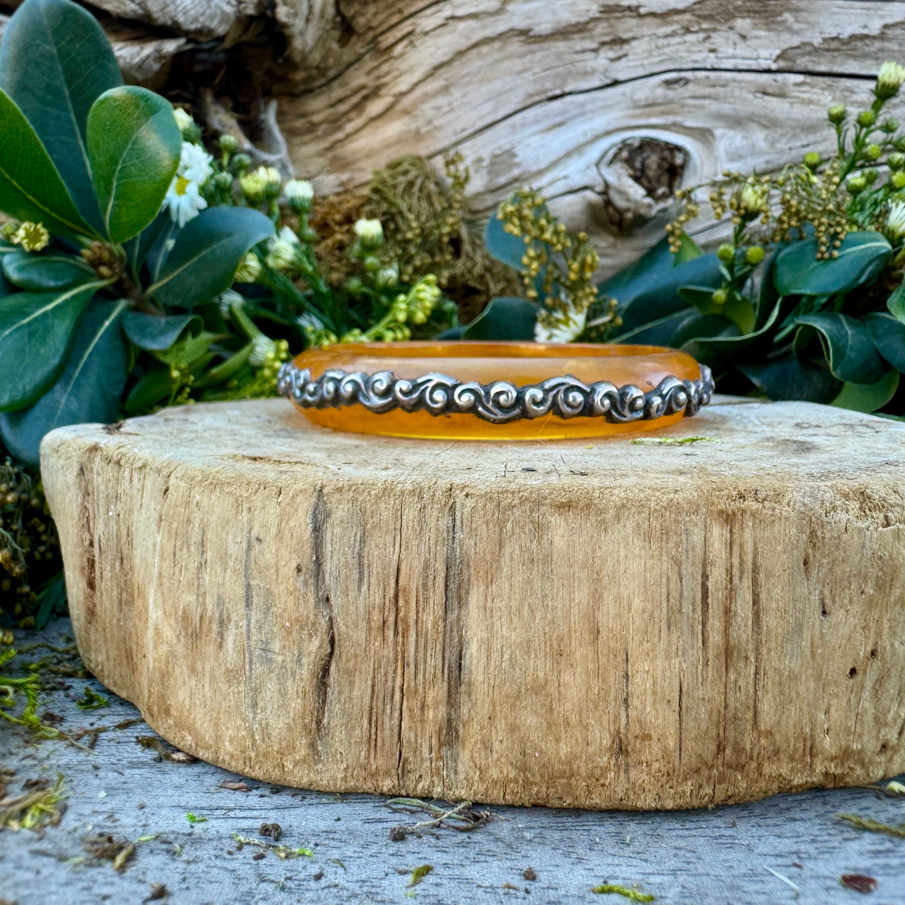 Tibetan Amber Resin Bangle