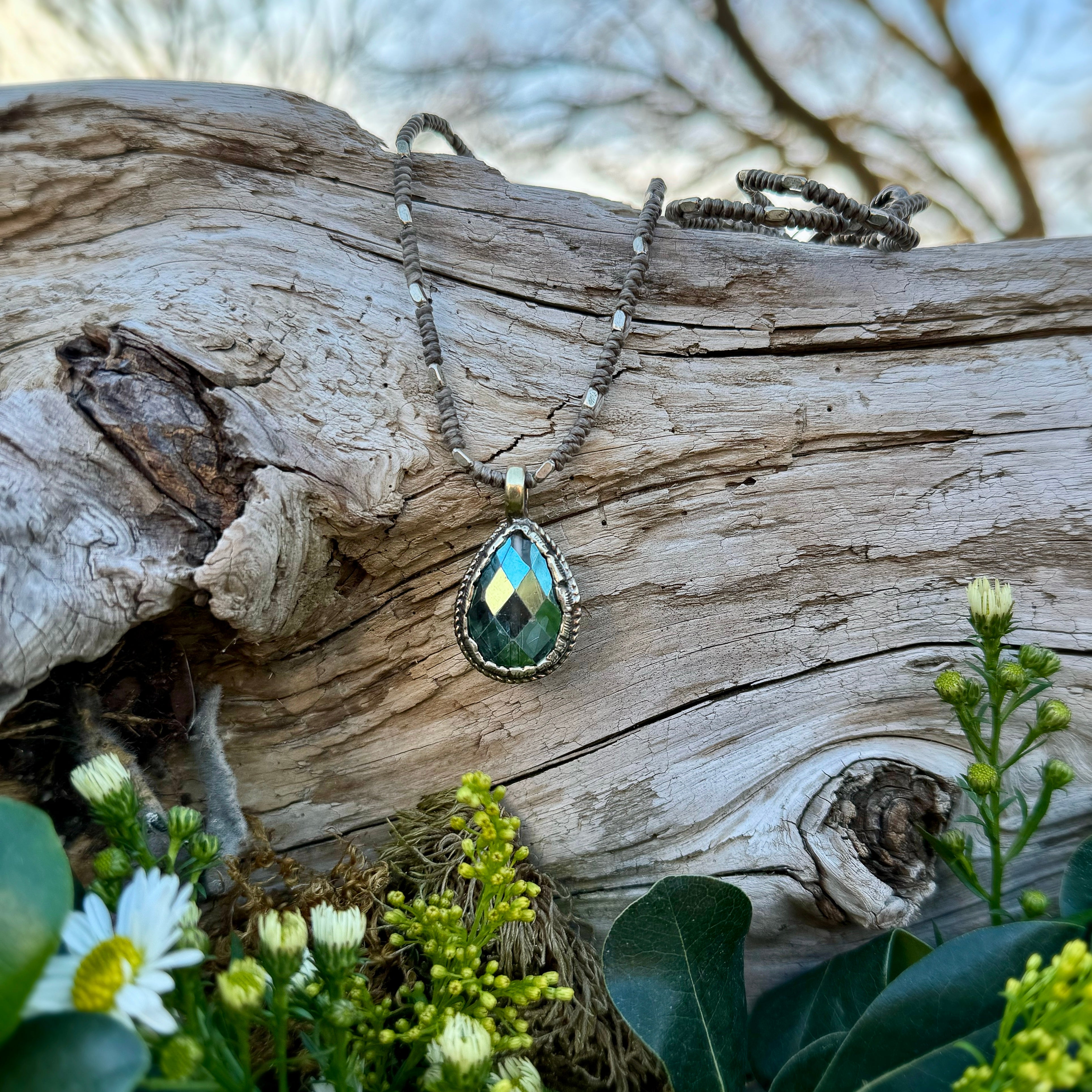 Paula Carvalho Peacock Crystal Necklace