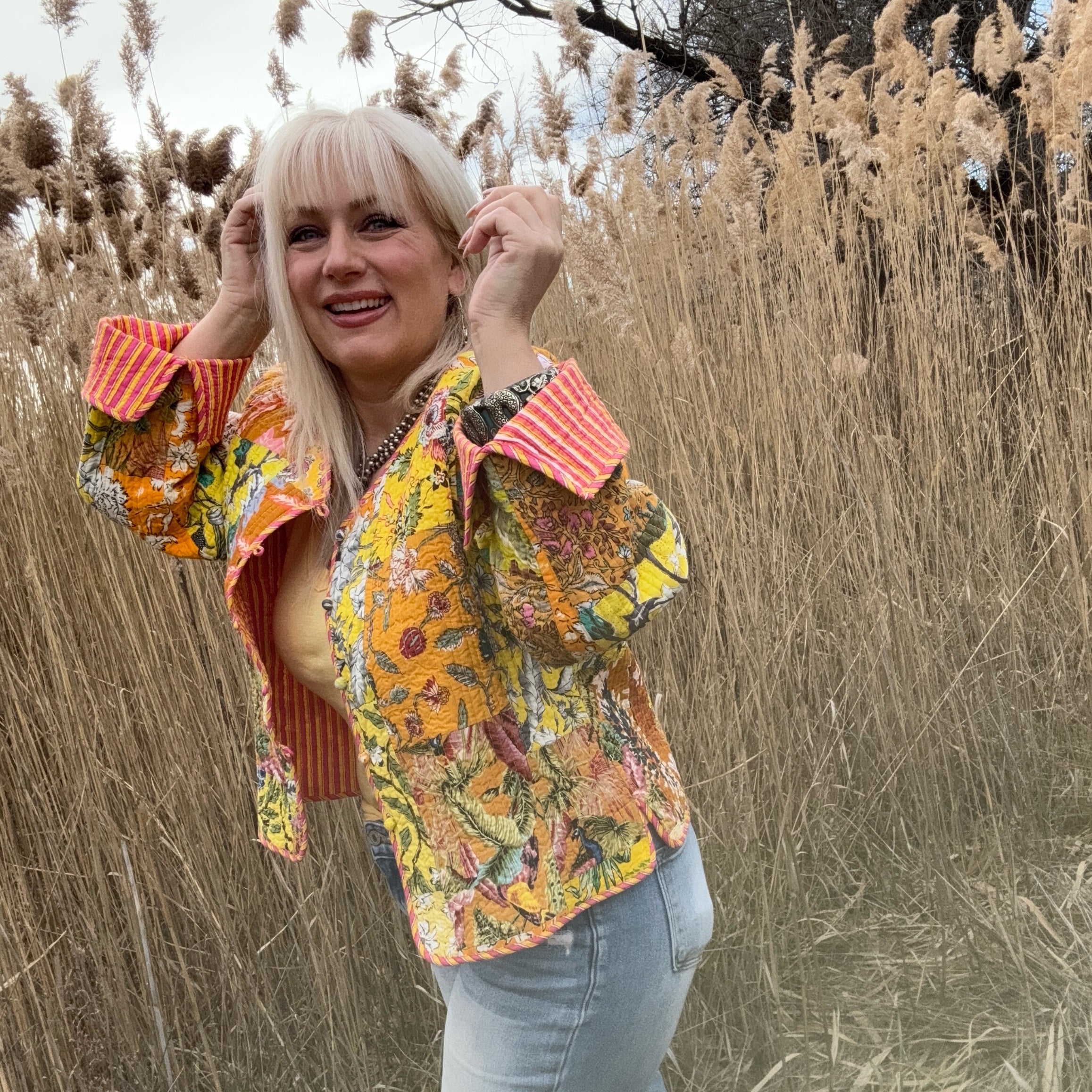 Kiera Vintage Kantha Quilt Jacket