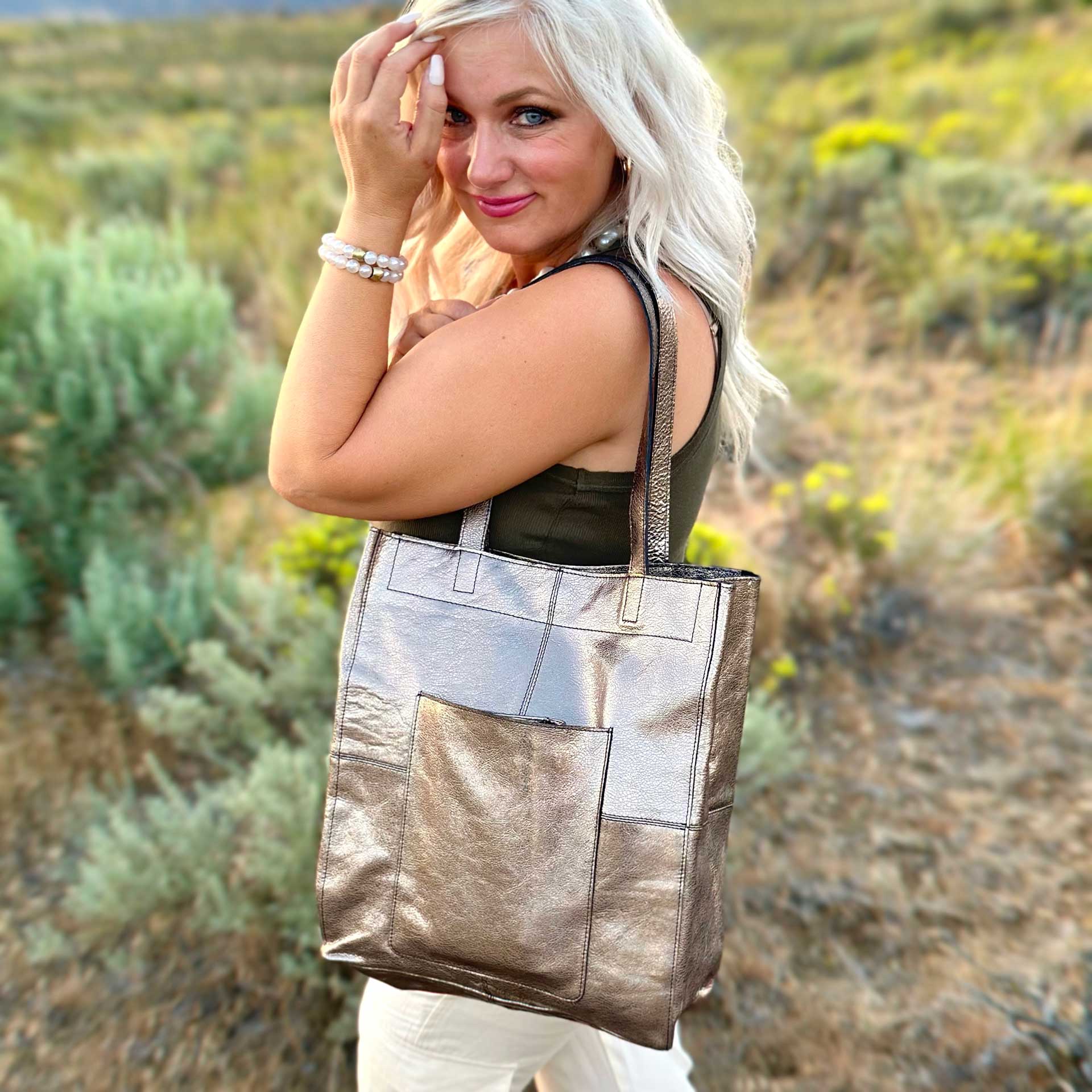 Amelia Tote (Burnished Bronze)