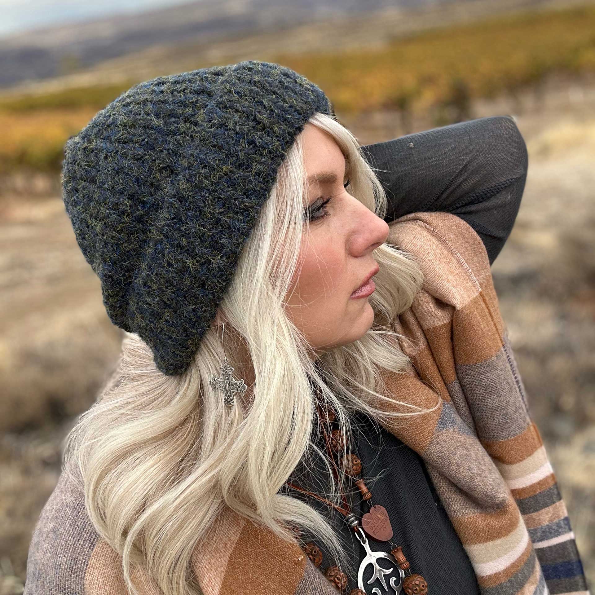Aspen Knit Beanie (Blue Green)