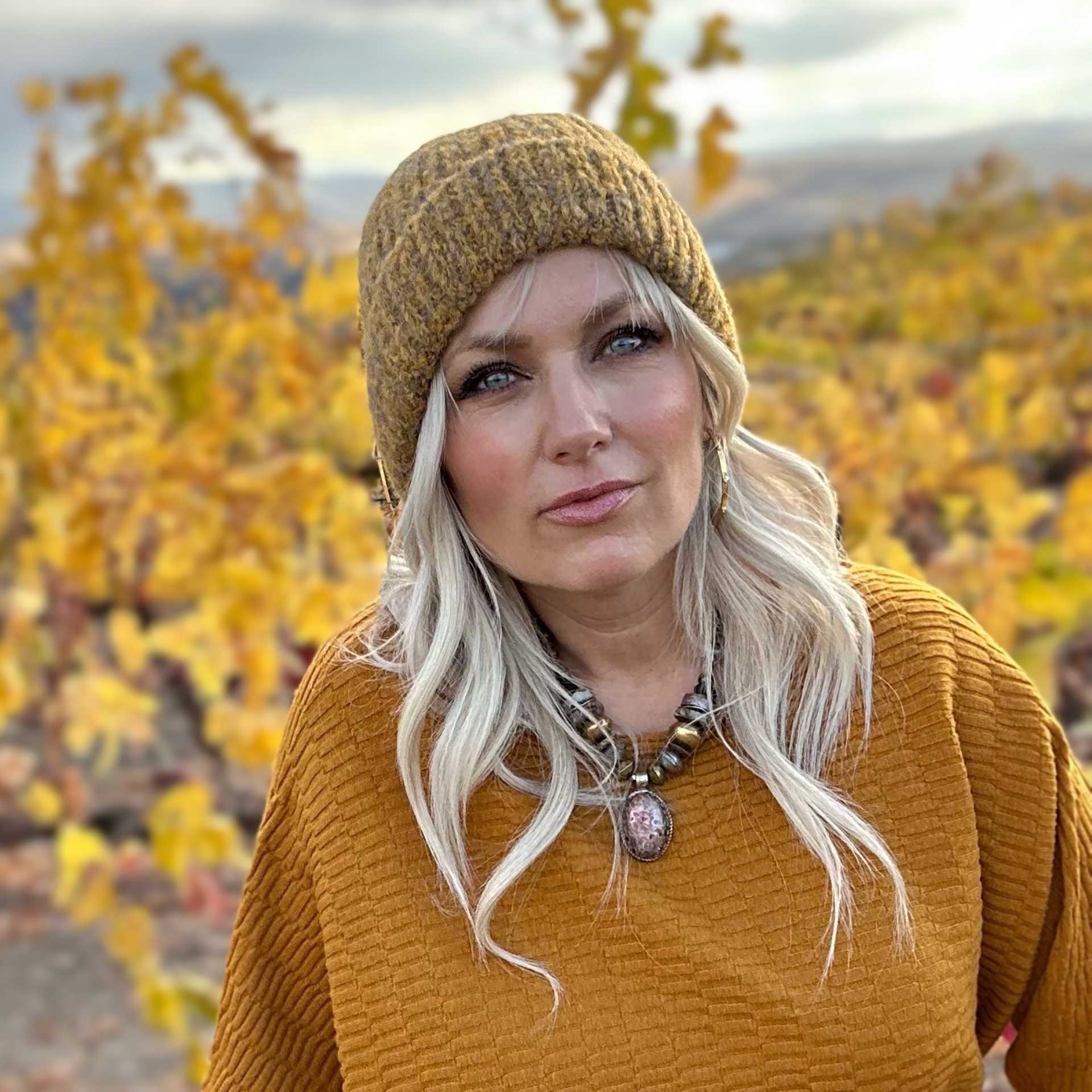 Aspen Knit Beanie (Marigold)