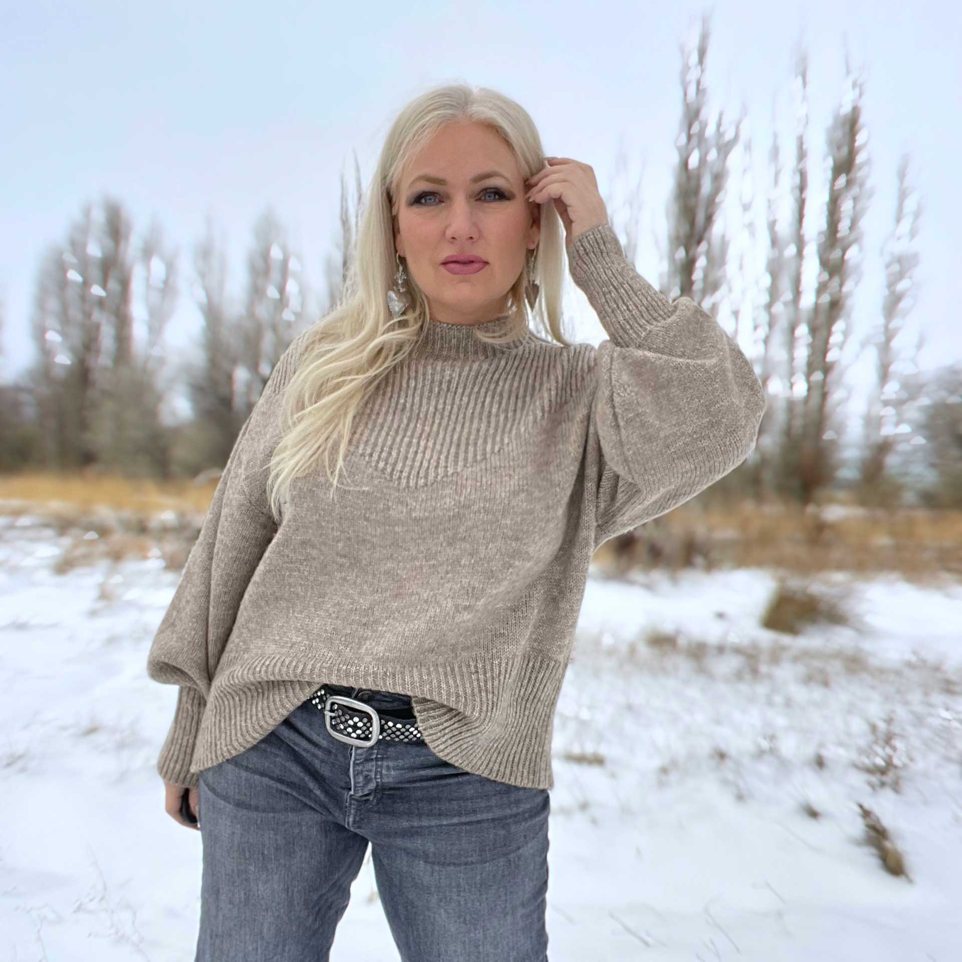 Aspen Pullover Sweater (Mocha)