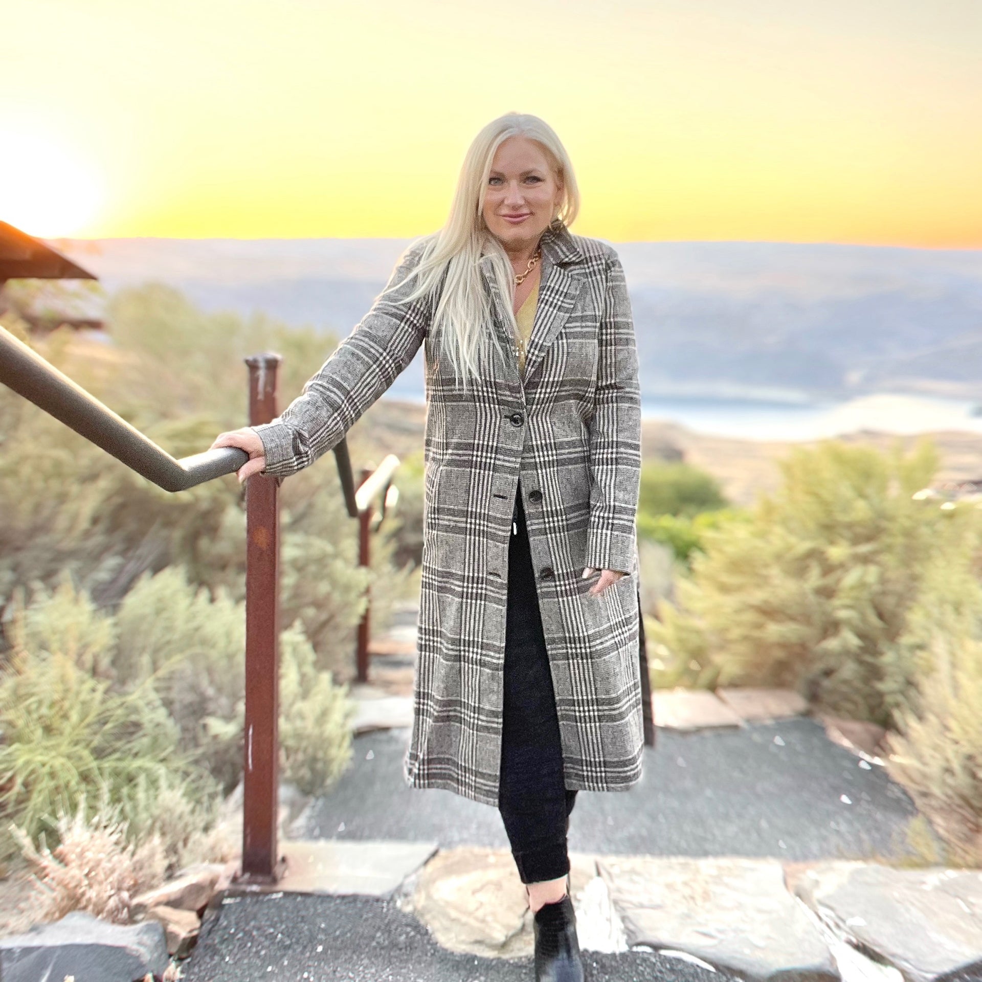 Barbour Plaid Trench Coat