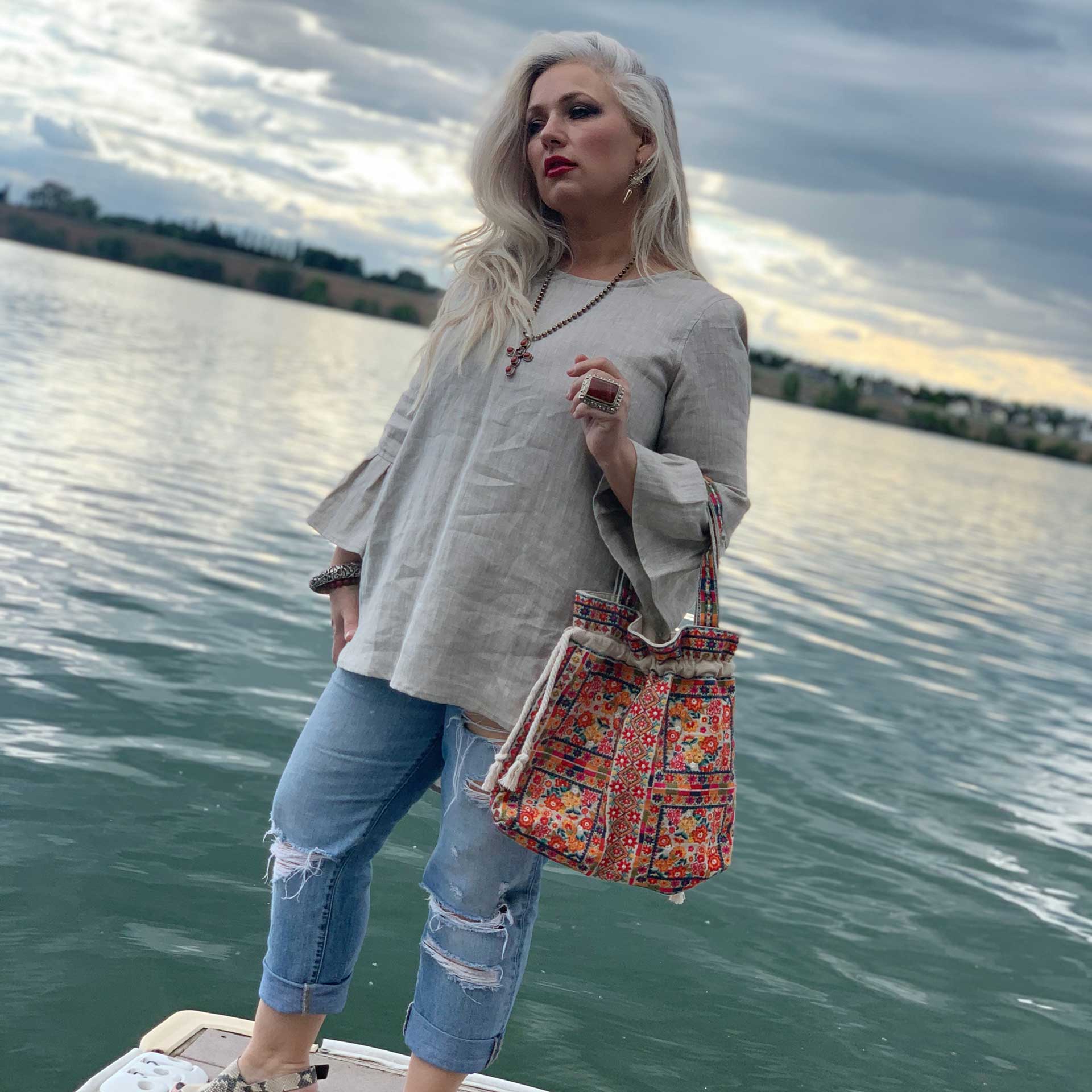 Bella Linen Tunic (Flax)