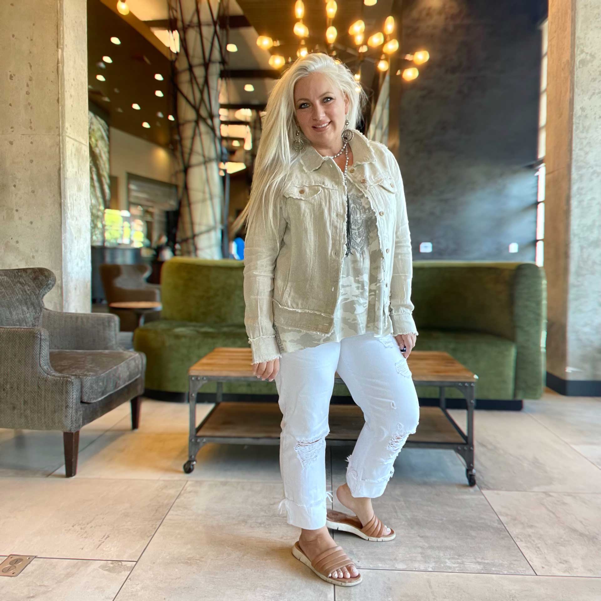 Bernadette Linen Jacket (Flax)