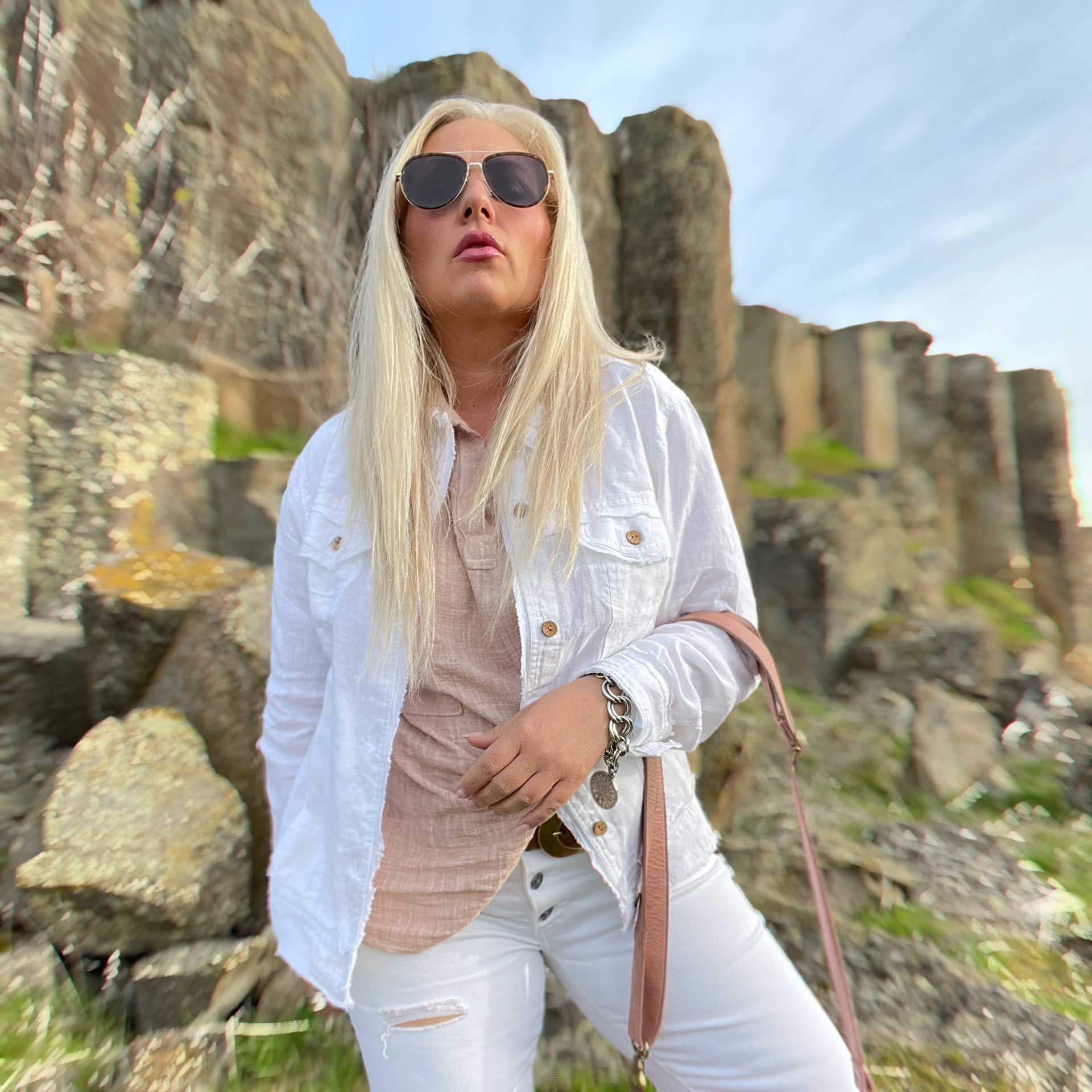 Bernadette Linen Jacket (White)