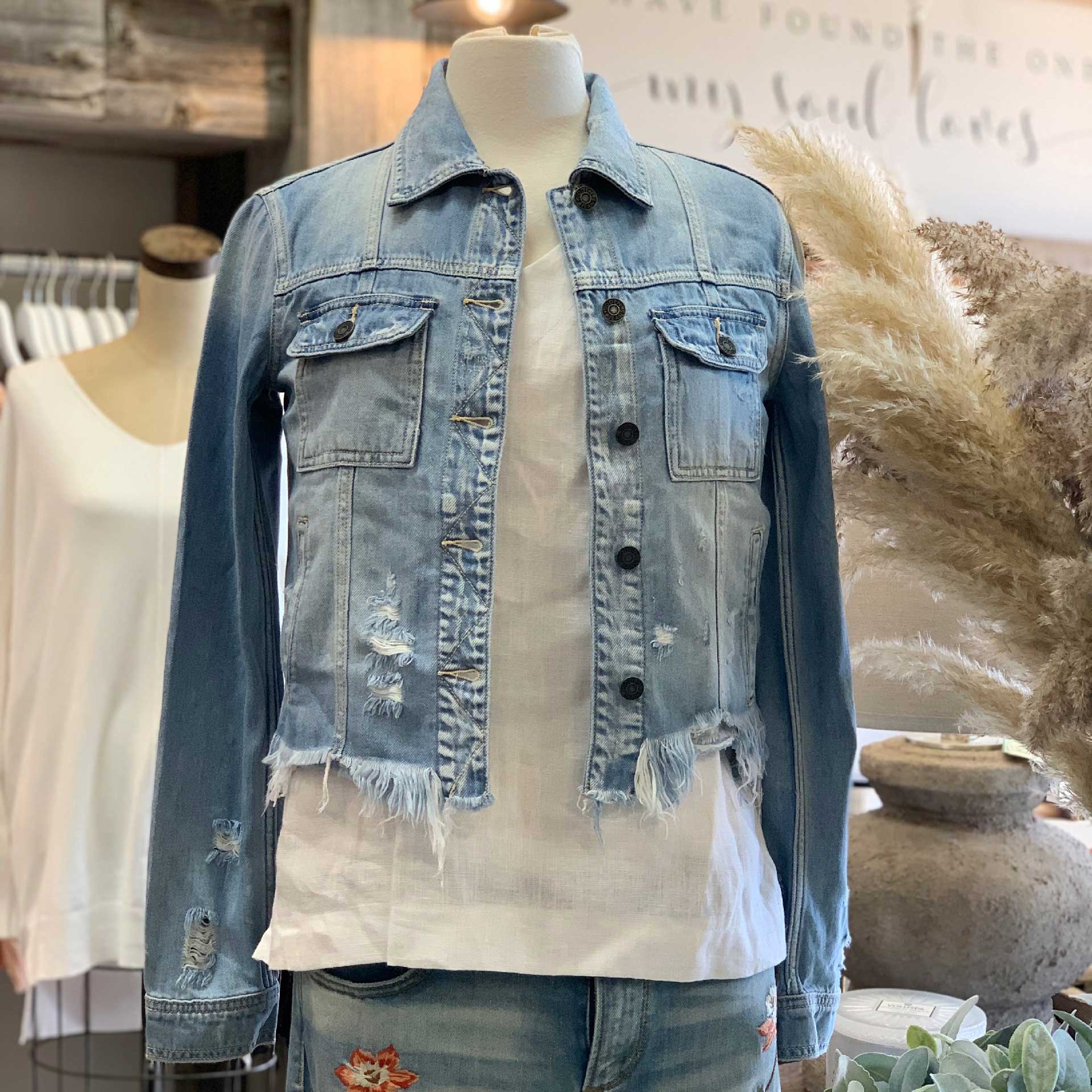 Bethany Distressed Denim Jacket