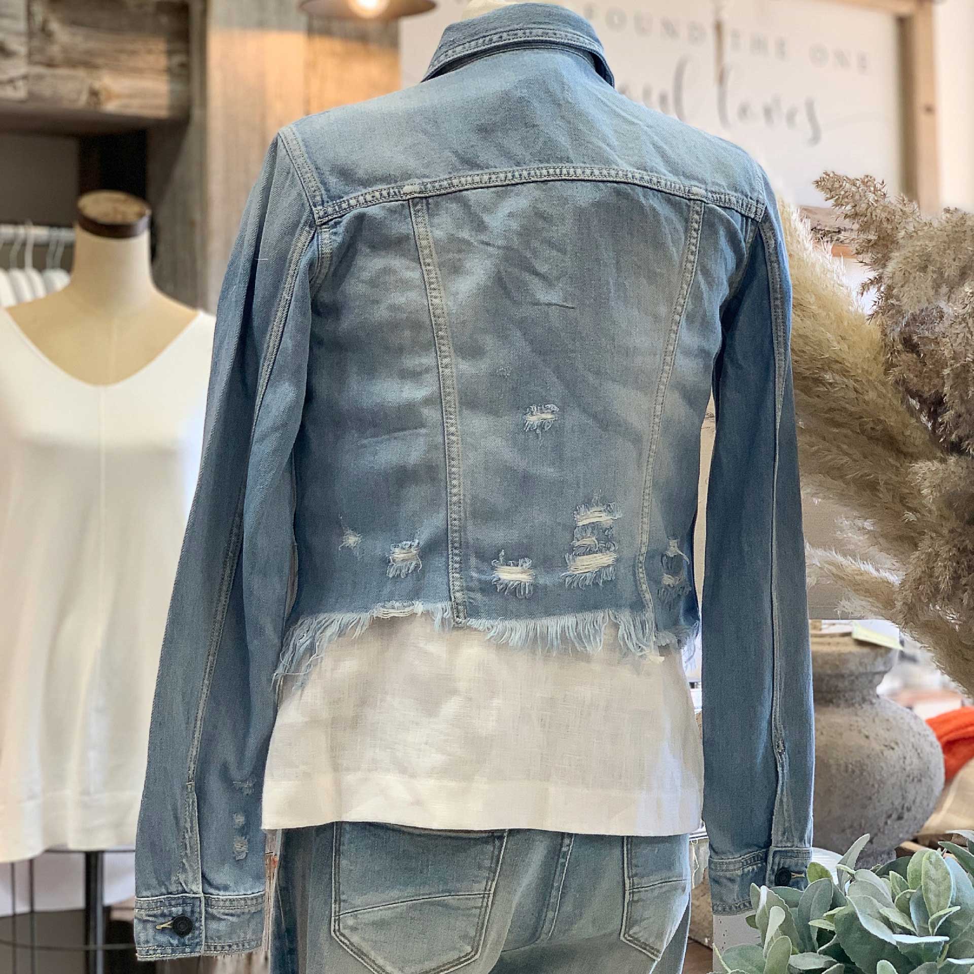 Bethany Distressed Denim Jacket