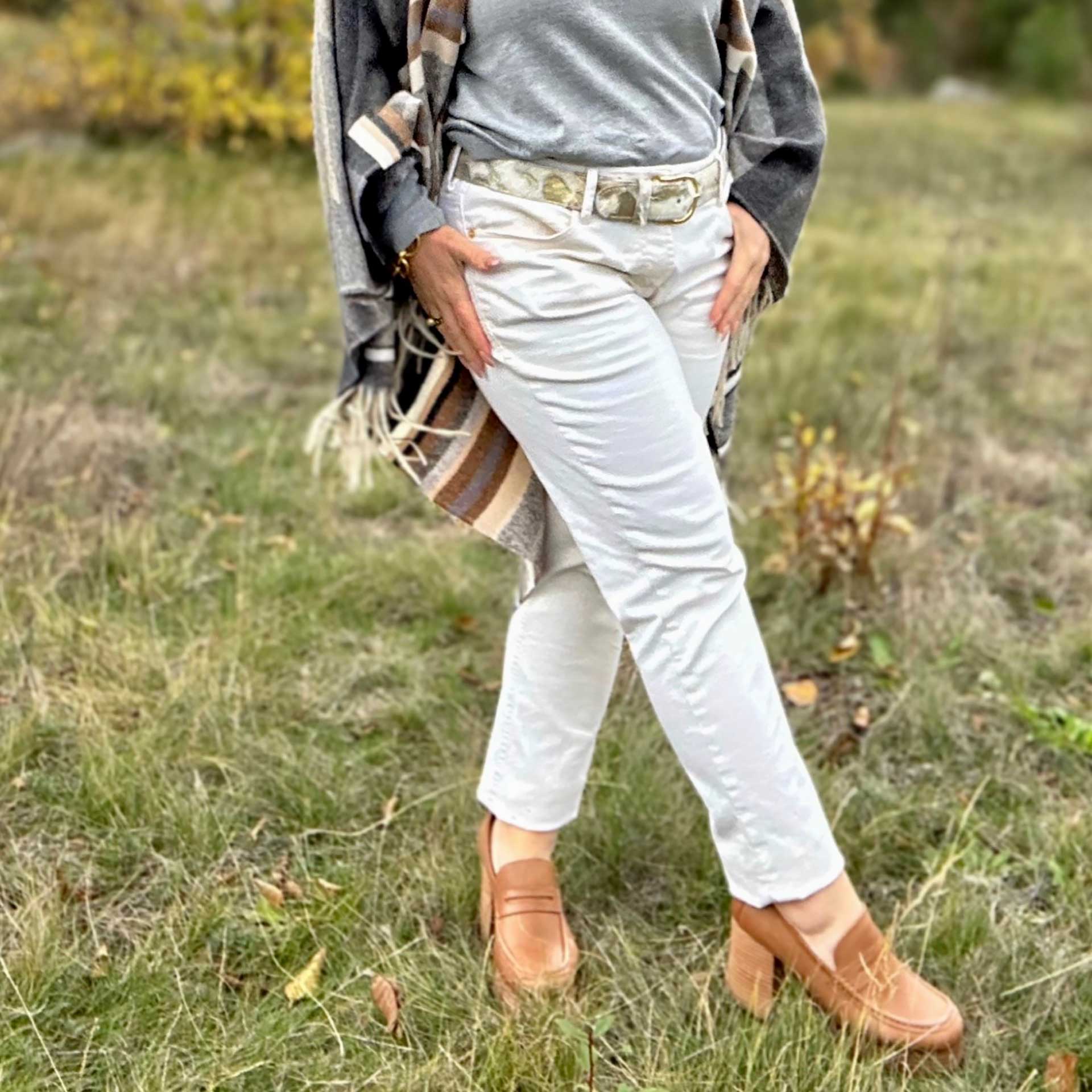 Blair Highrise Slim Straight Ankle Jeans (Wheat)