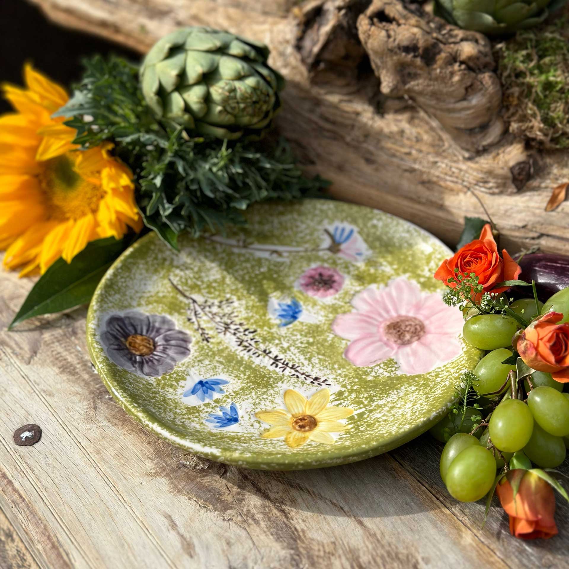 Bohemia Floral Plate (Green)