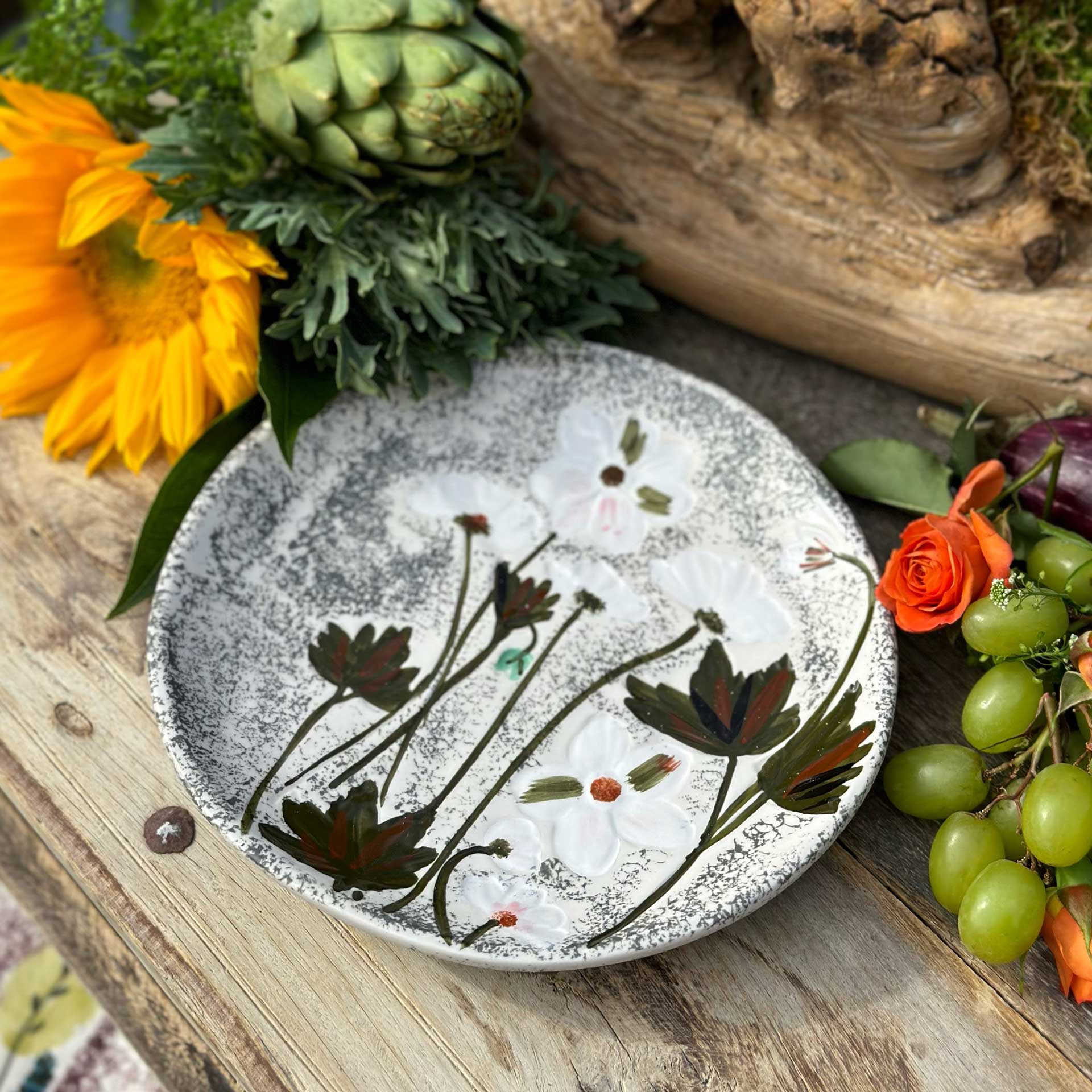 Bohemia Floral Plate (White)