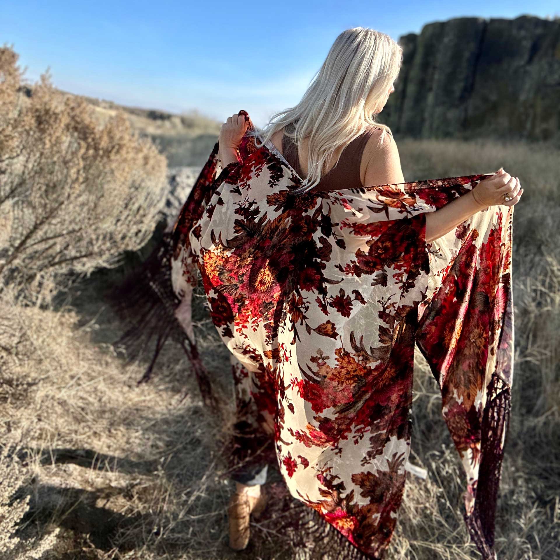 Bohemian Rhapsody Velvet Burnout Kimono