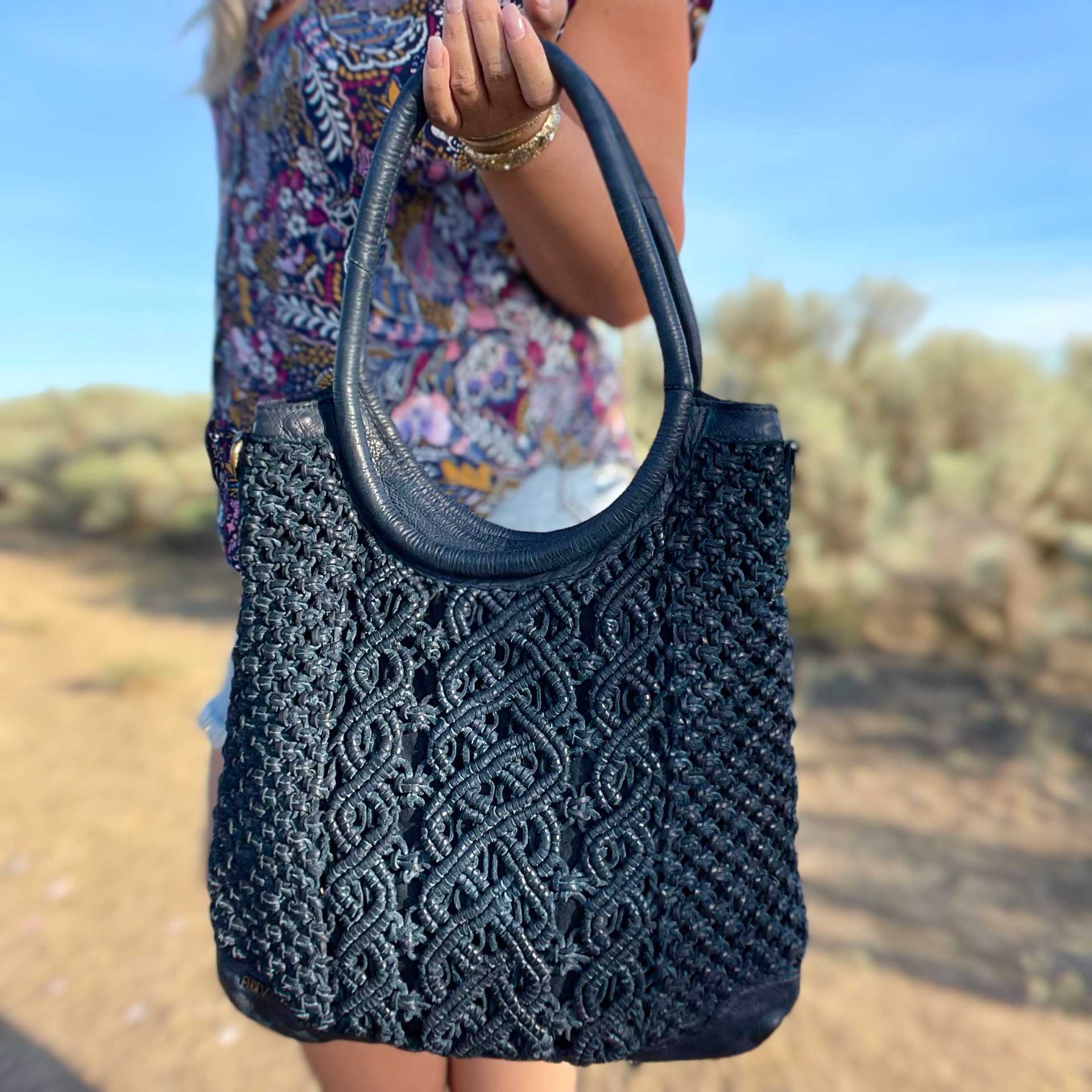 Bonita Leather Bag (Navy)