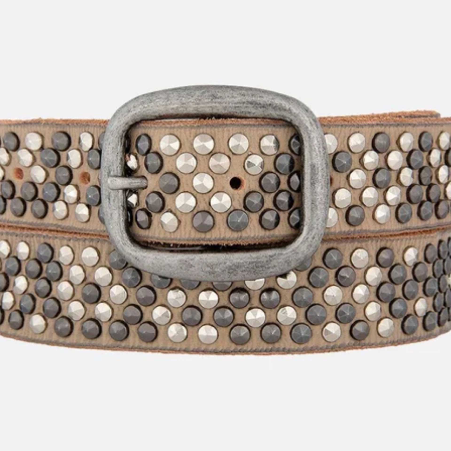 Bradley Pyramid Studded Belt (Latte)