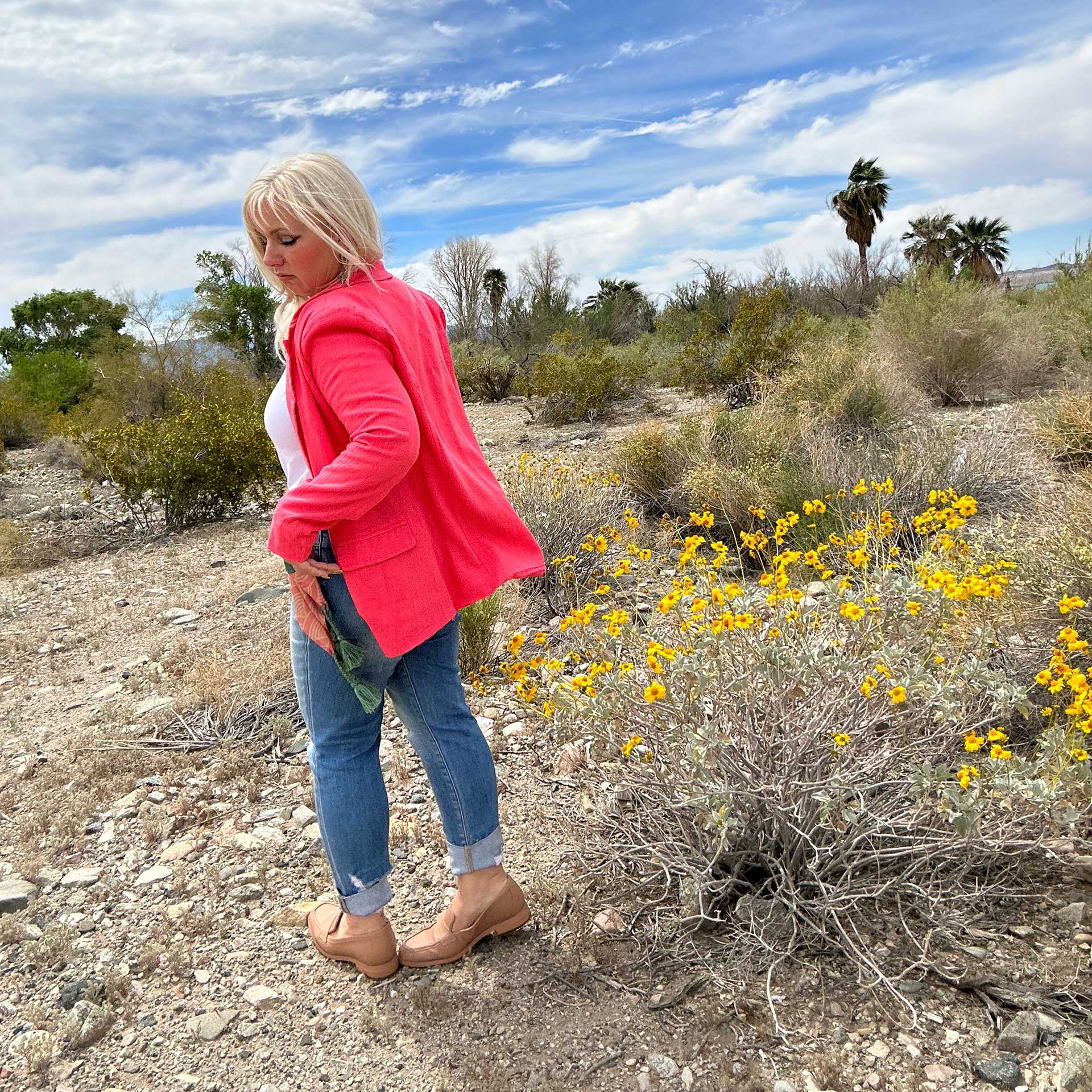 Bradshaw Linen Blazer (Guava)