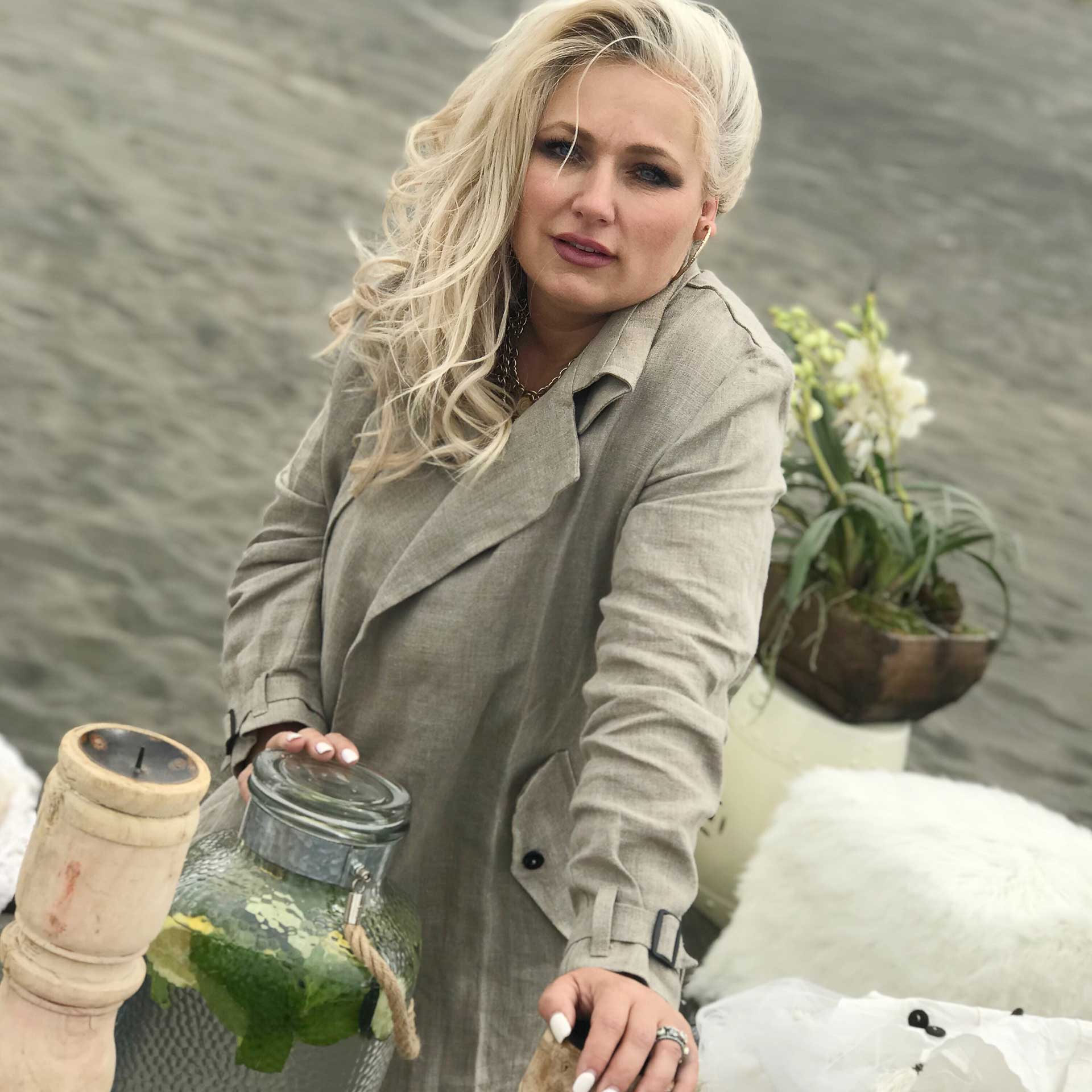 Bryant Linen Trench Jacket (Flax)