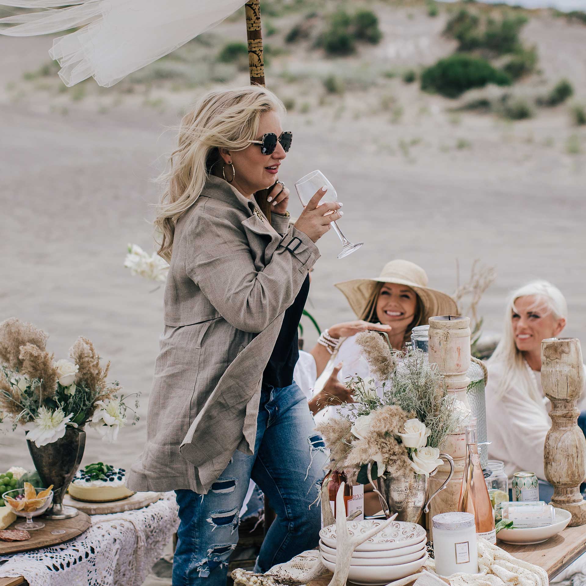 Bryant Linen Trench Jacket (Flax)