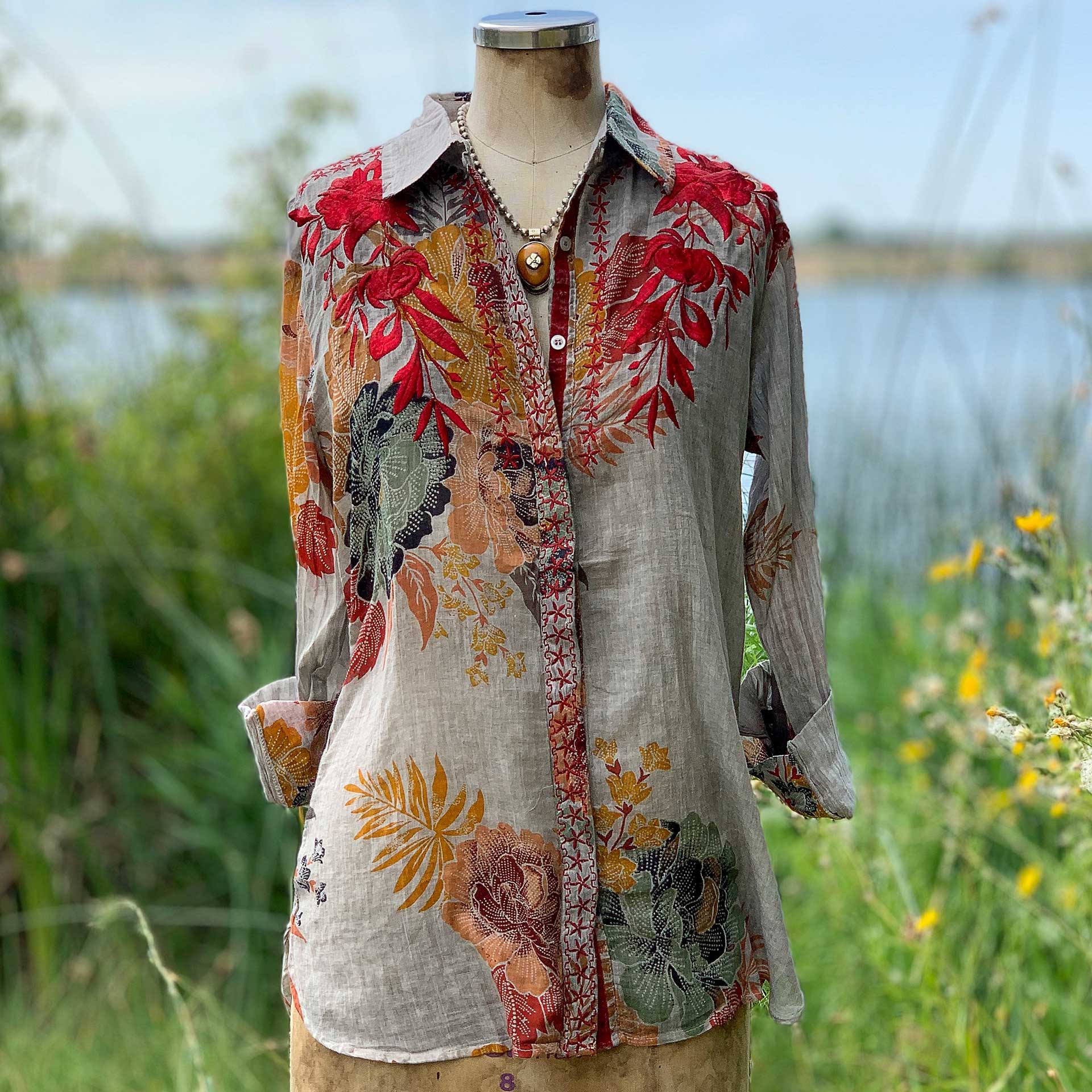 Camilla Embroidered Button-Up