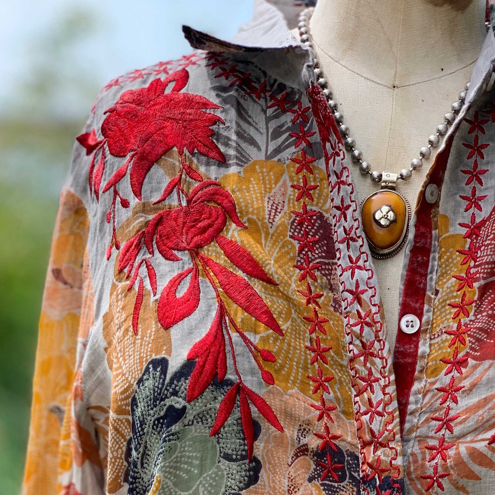 Camilla Embroidered Button-Up