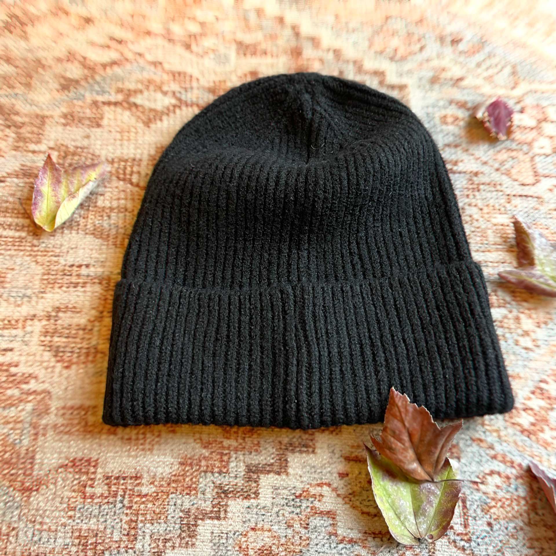 Cashmere Blend Beanie (Black)