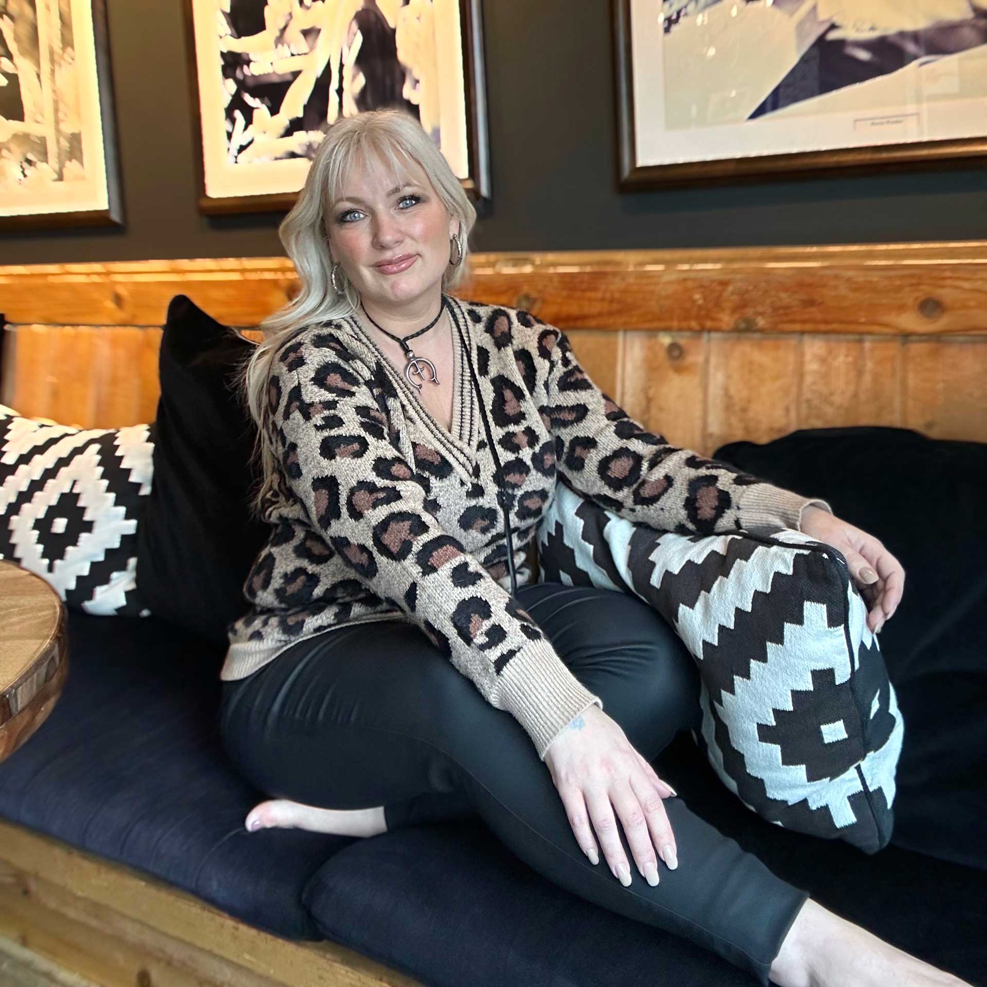 Caviar Taste Leopard Sweater