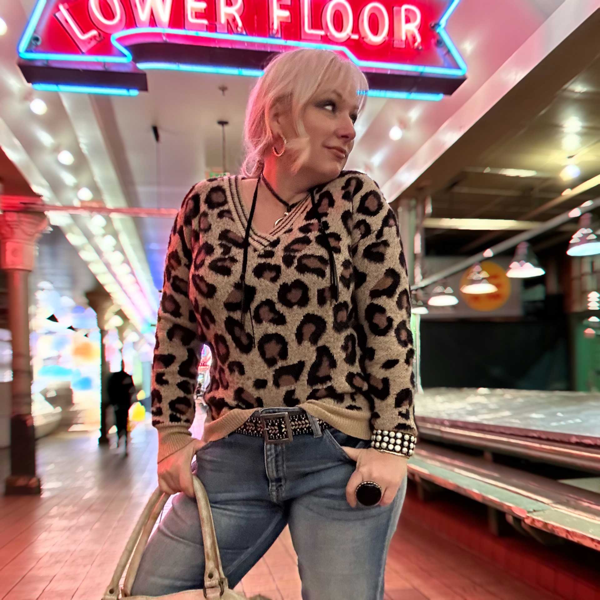 Caviar Taste Leopard Sweater