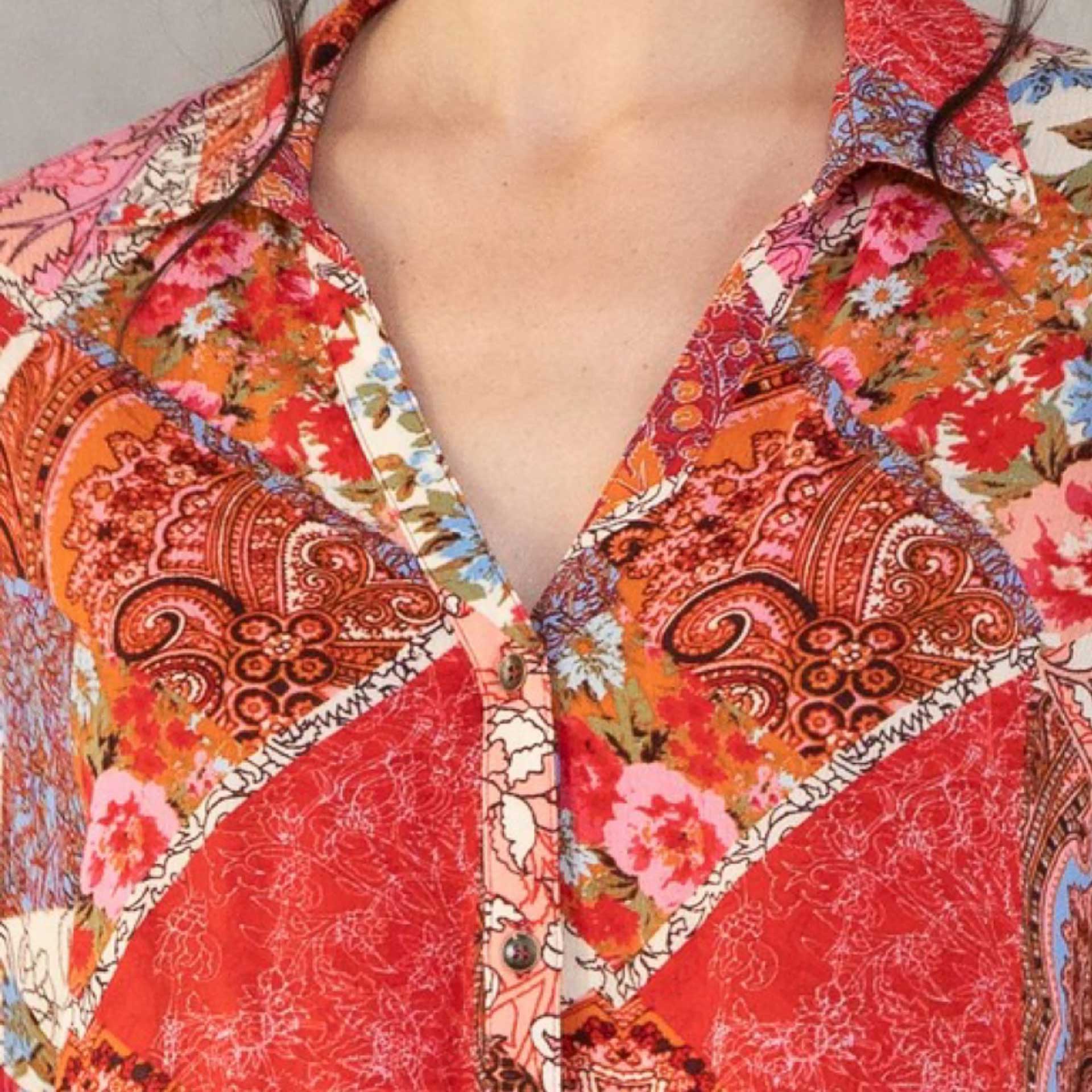 Clementine Patchwork Blouse