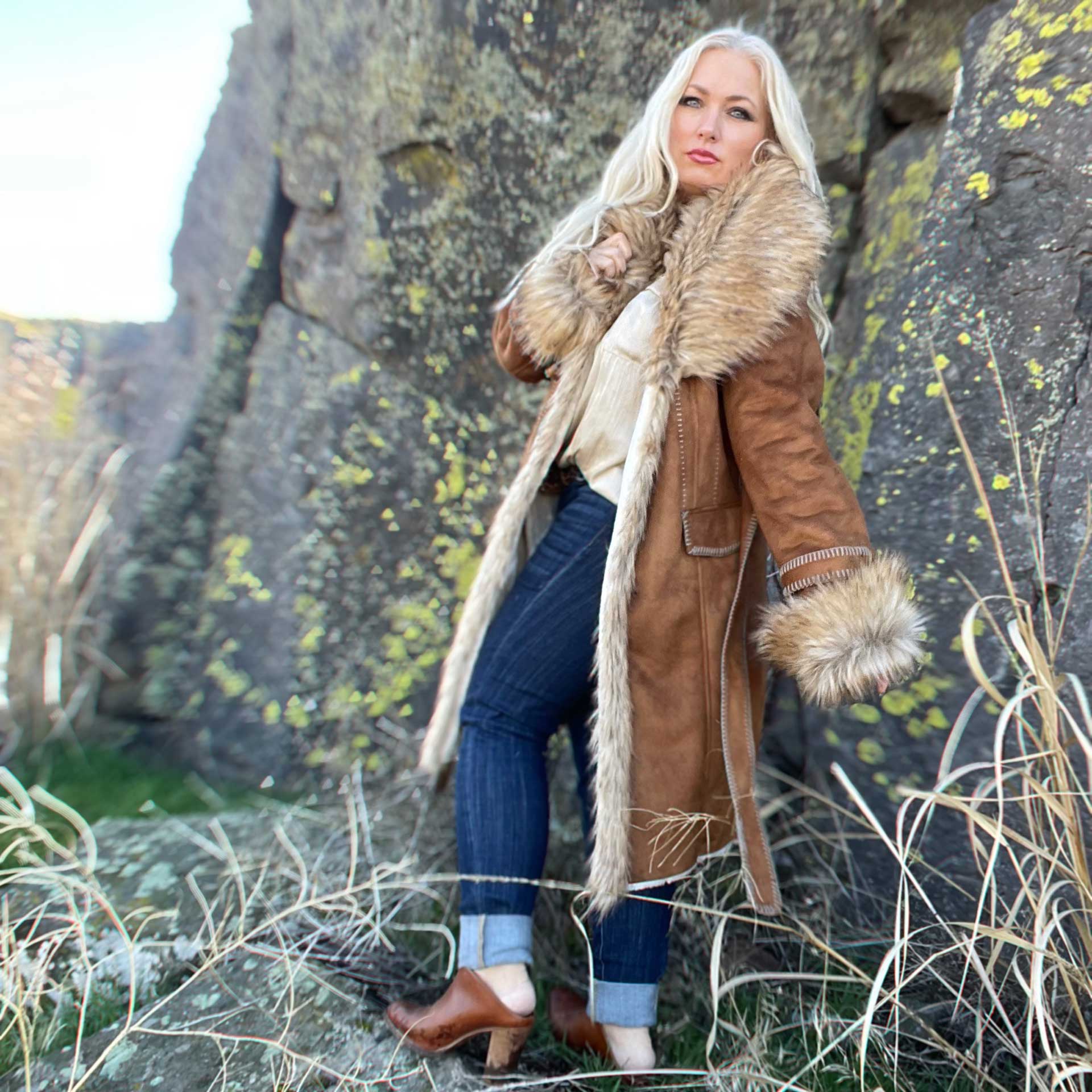 Copper Canyon Faux Suede Coat