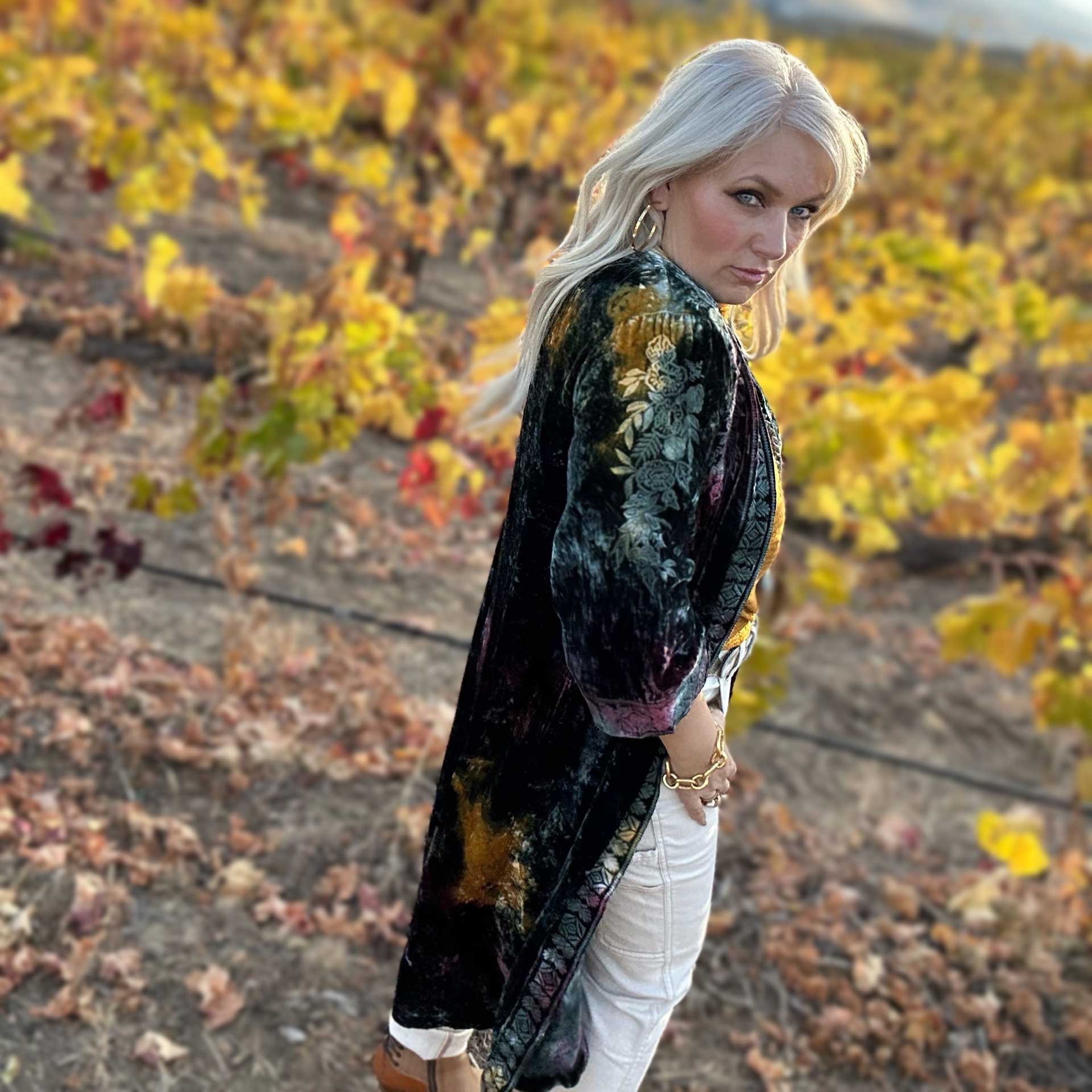 Dahlia Velvet Kimono